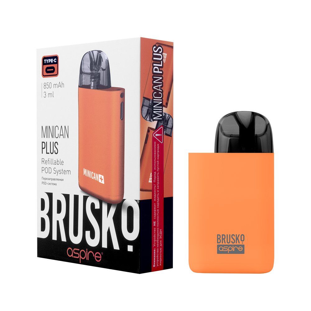 Многоразовая электронная система,  Модель BRUSKO MINICAN PLUS (оранжевый)