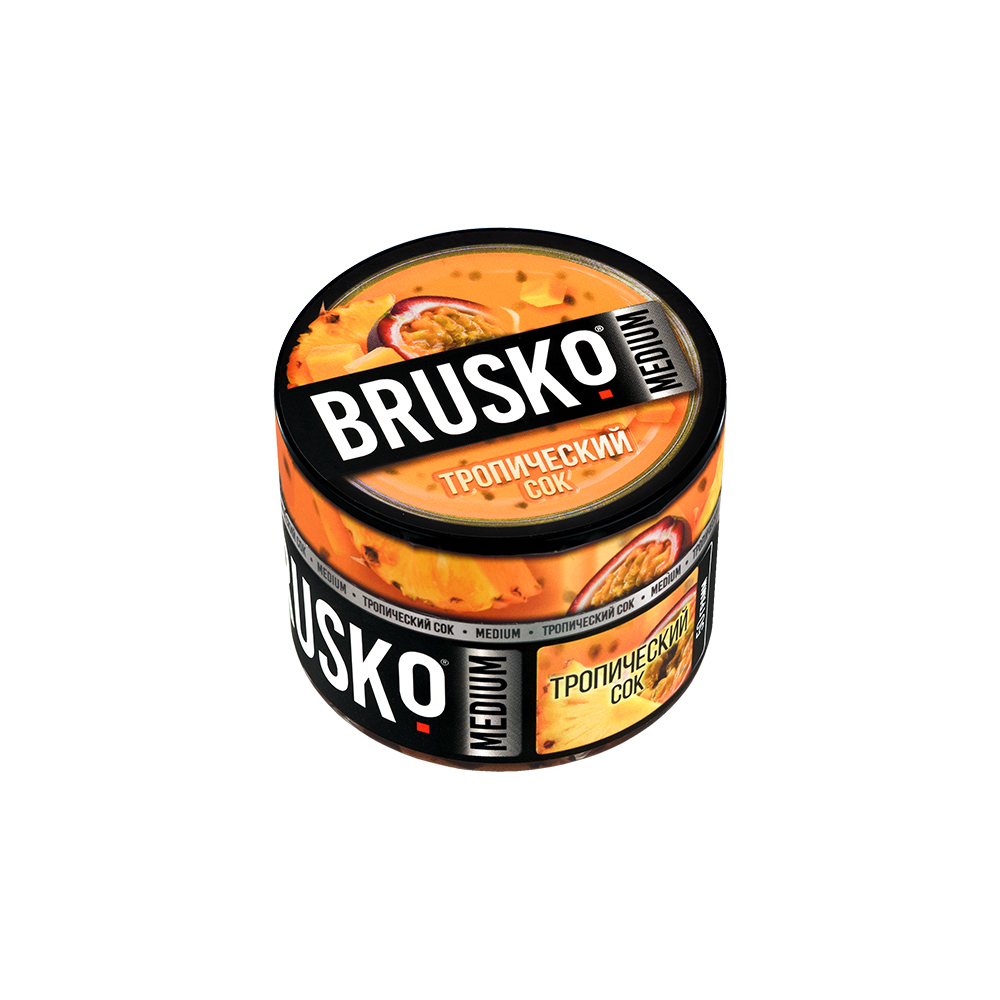 Бестабачная безникотиновая смесь для кальяна BRUSKO, 50 г, Тропический сок