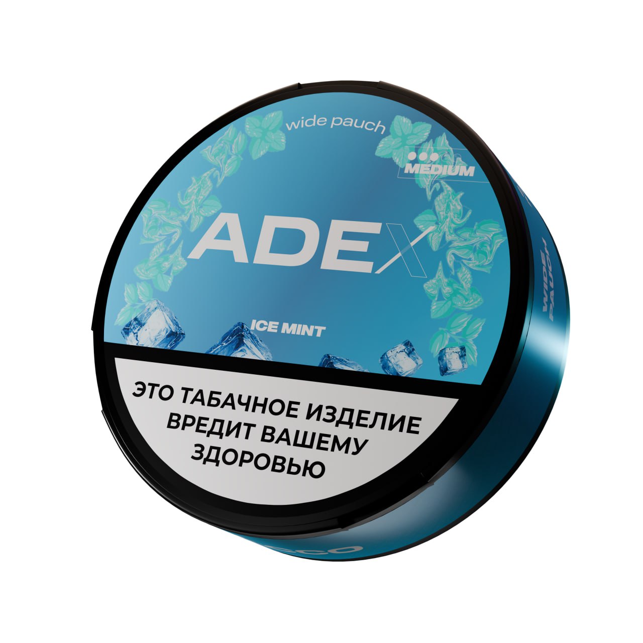 Жевательный табак АДЕКС медиум вайд с ароматом АЙС МИНТ