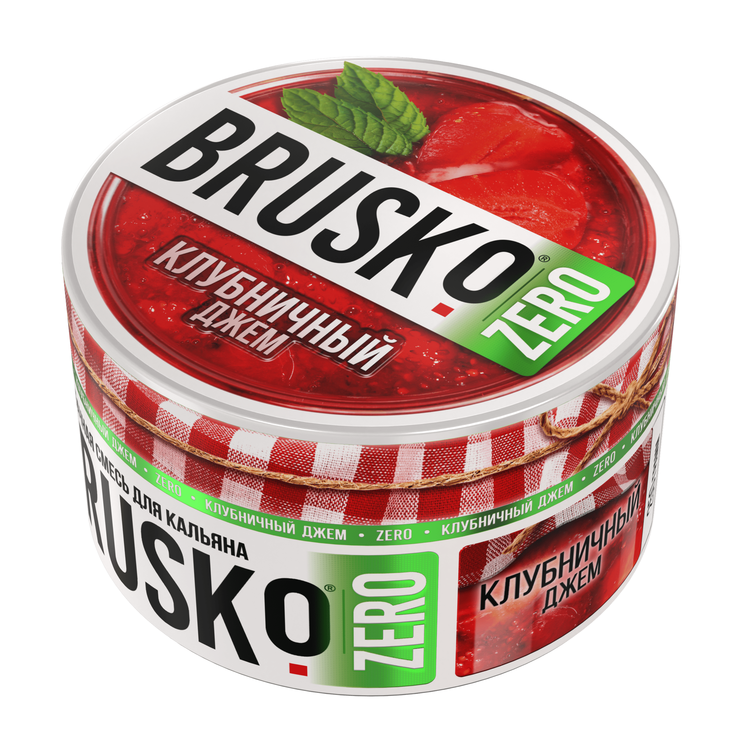 Бестабачная смесь для кальяна BRUSKO, 250 г, Клубничный джем, Zero (М)