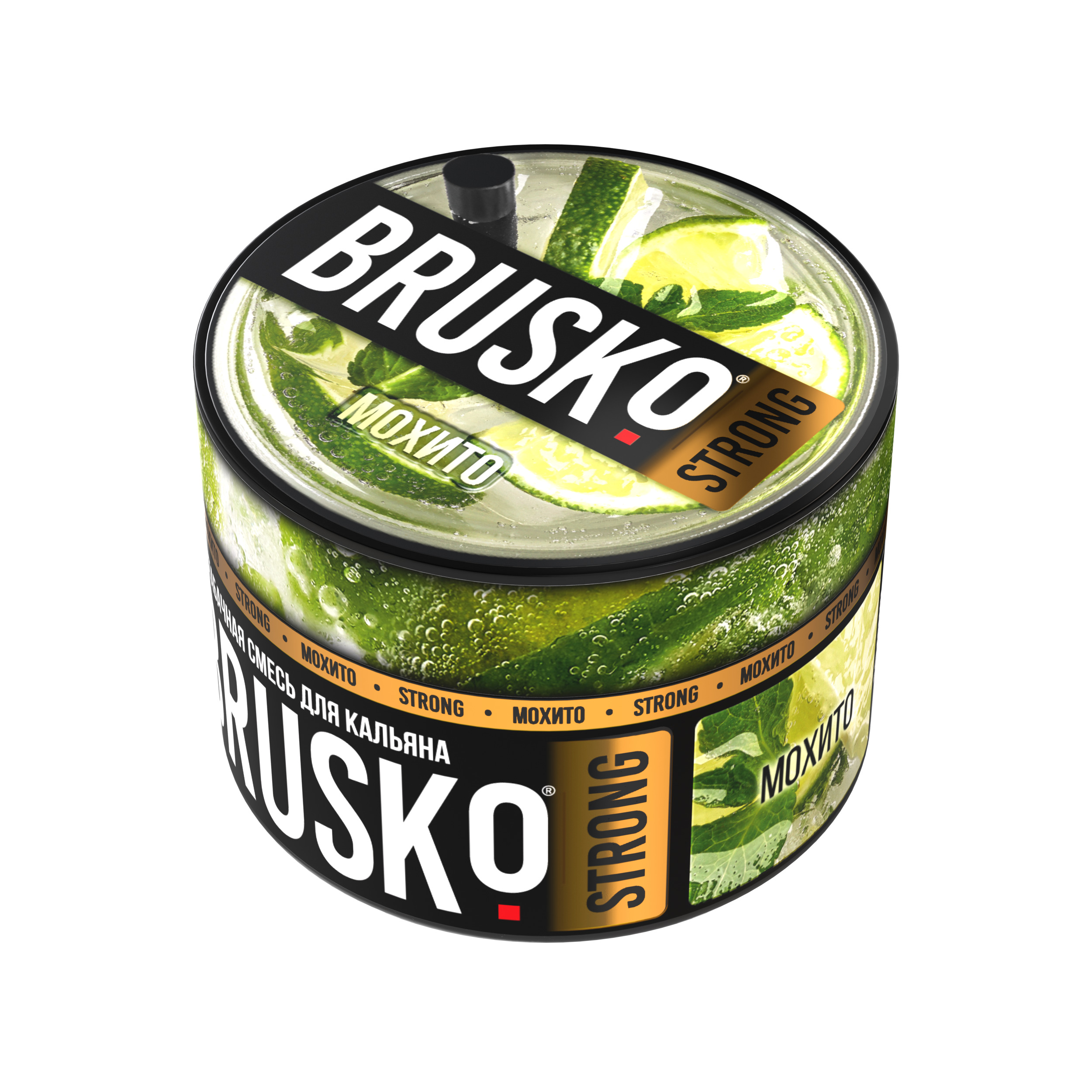 Бестабачная смесь для кальяна BRUSKO, 50 г, Мохито, Strong (М)