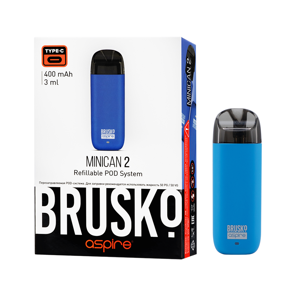 Многоразовая электронная система,  Модель BRUSKO MINICAN 2 (синий)