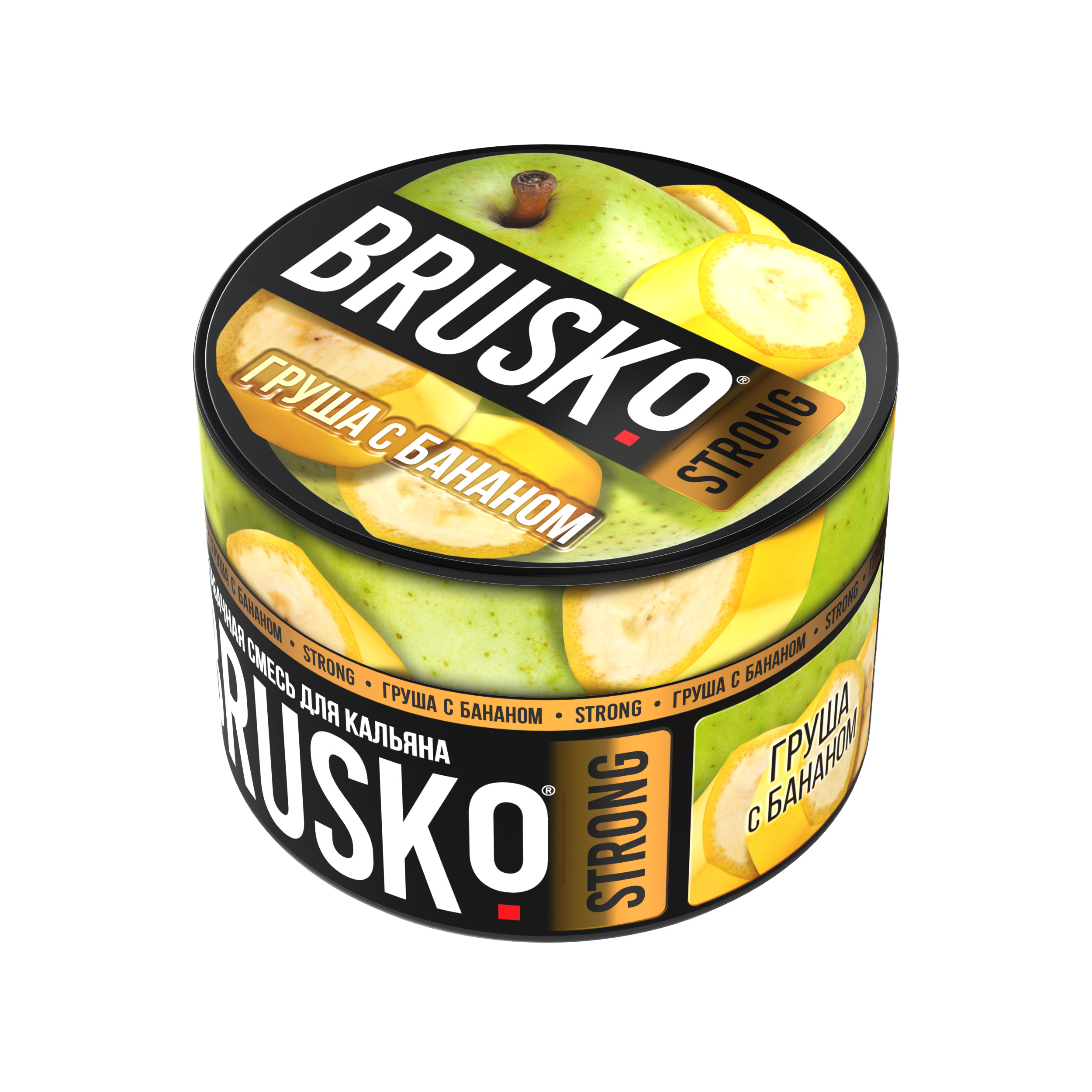 Бестабачная смесь для кальяна BRUSKO, 50 г, Груша с бананом, Strong (М)