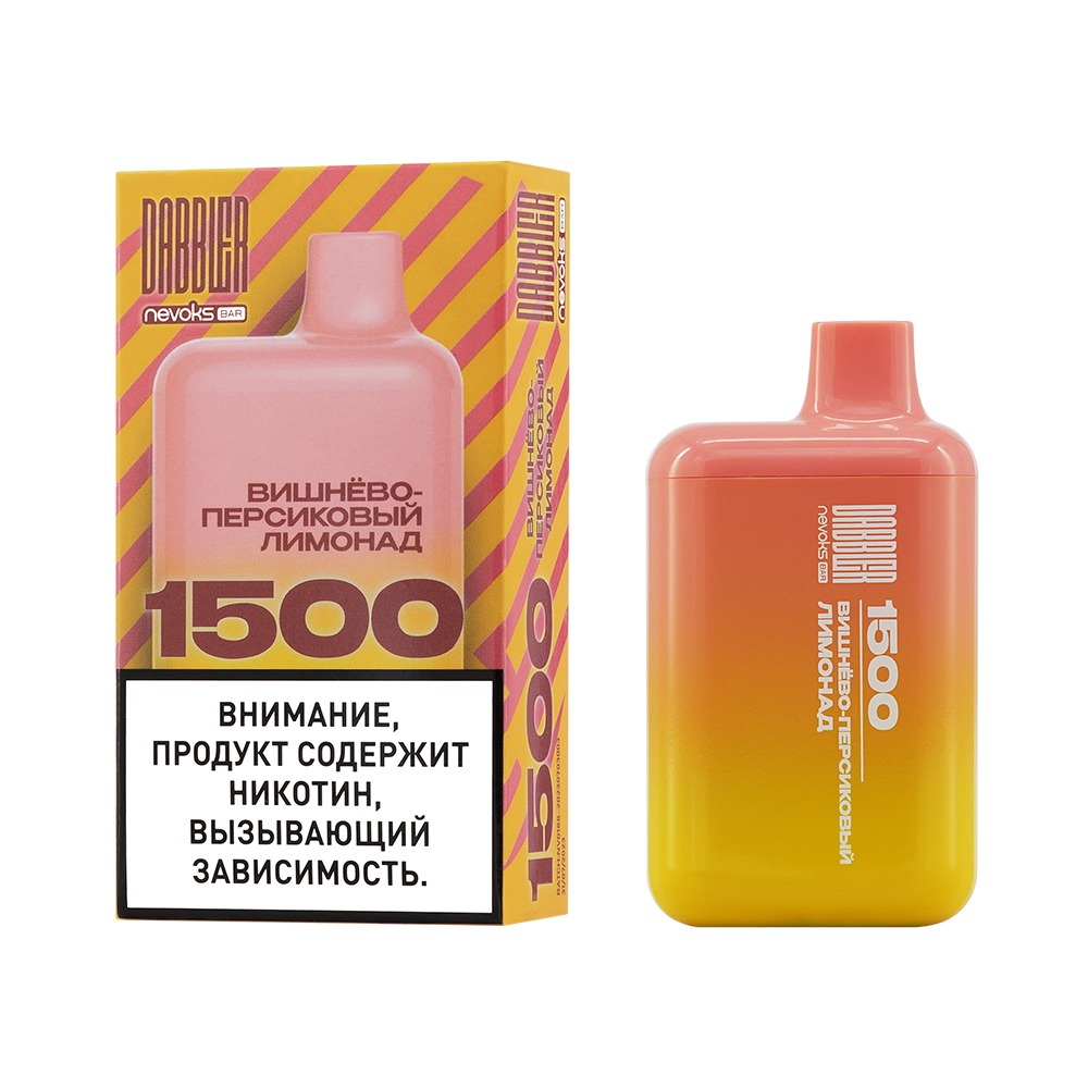 Одноразовая ЭС DABBLER 1500 с ароматом вишнёво-персикового лимонада, 20 мг/см3, 3 мл (М)