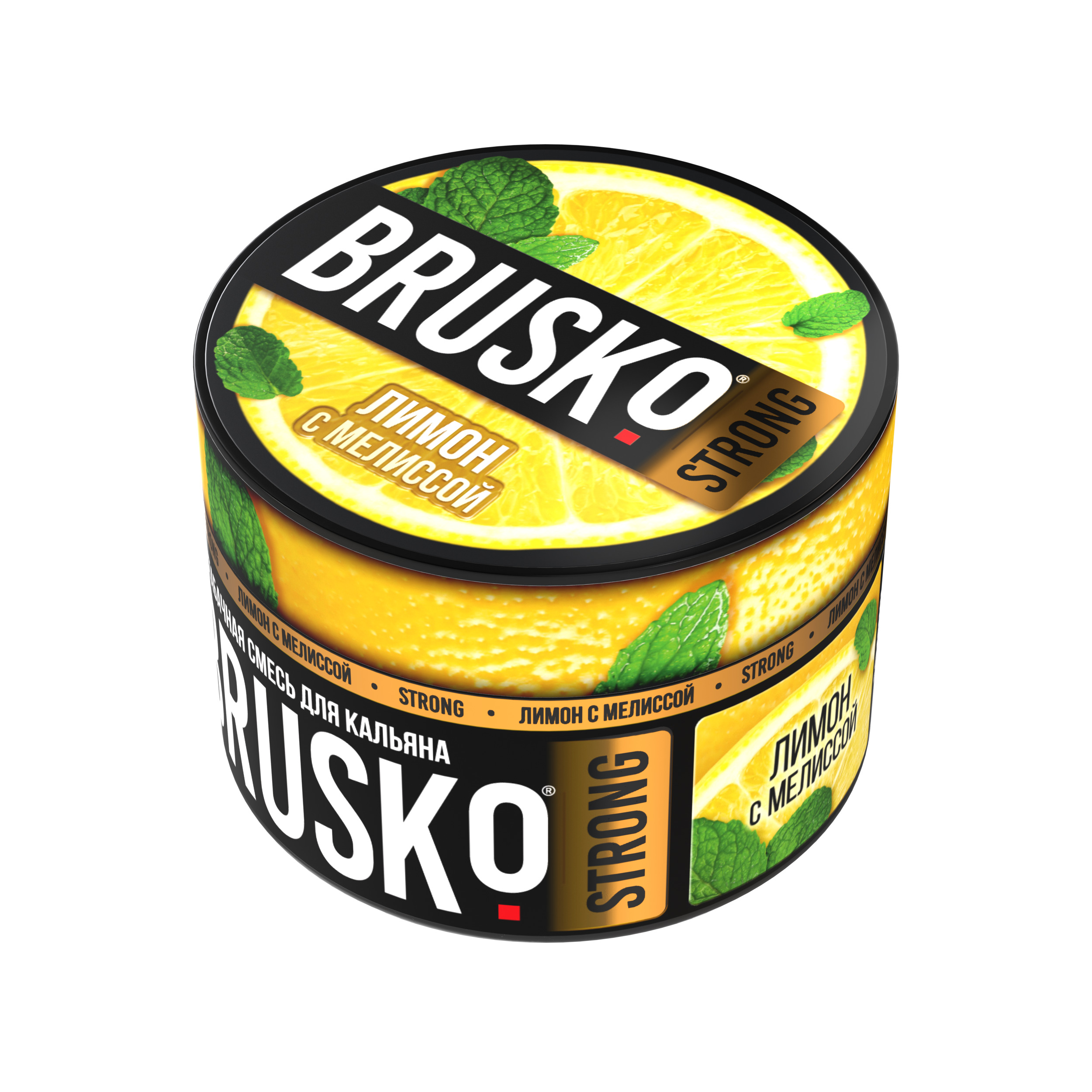 Бестабачная смесь для кальяна BRUSKO, 50 г, Лимон с мелиссой, Strong (М)
