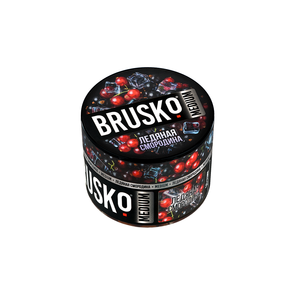 Бестабачная безникотиновая смесь для кальяна BRUSKO, 50 г, Ледяная смородина