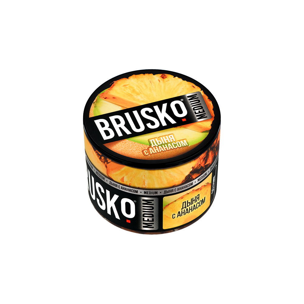 Бестабачная безникотиновая смесь для кальяна BRUSKO, 50 г, Дыня с ананасом