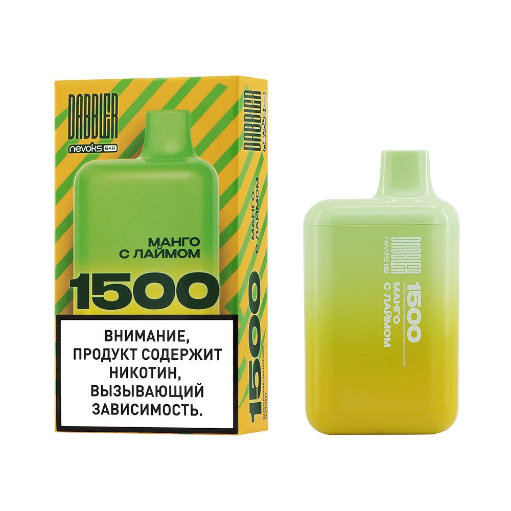 Одноразовая ЭС DABBLER 1500 с ароматом манго с лаймом, 20 мг/см3, 3 мл (М)