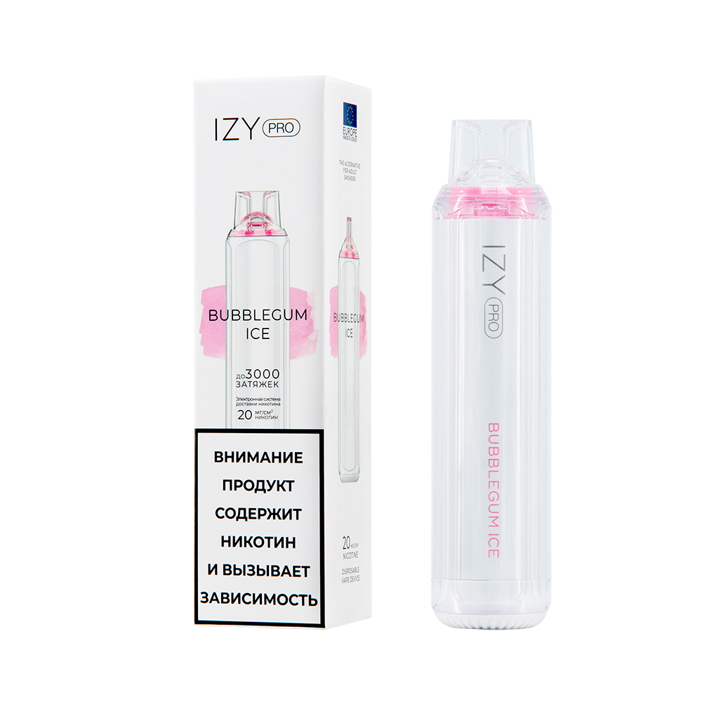 Одноразовая ЭС IZY PRO 3000, Bubblegum Ice, 20 мг/см3, 8 мл (М)
