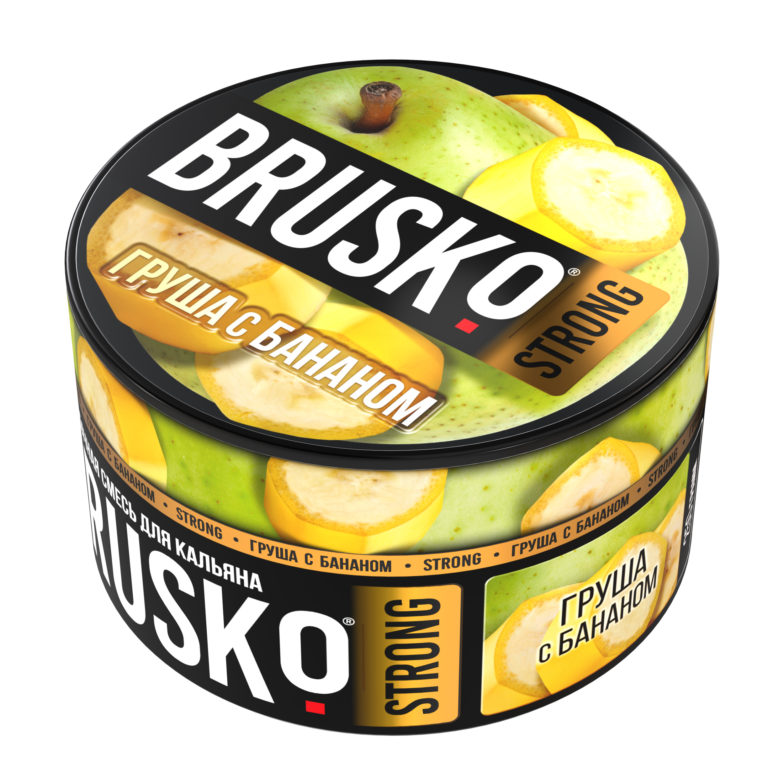 Бестабачная смесь для кальяна BRUSKO, 250 г, Груша с бананом, Strong (М)