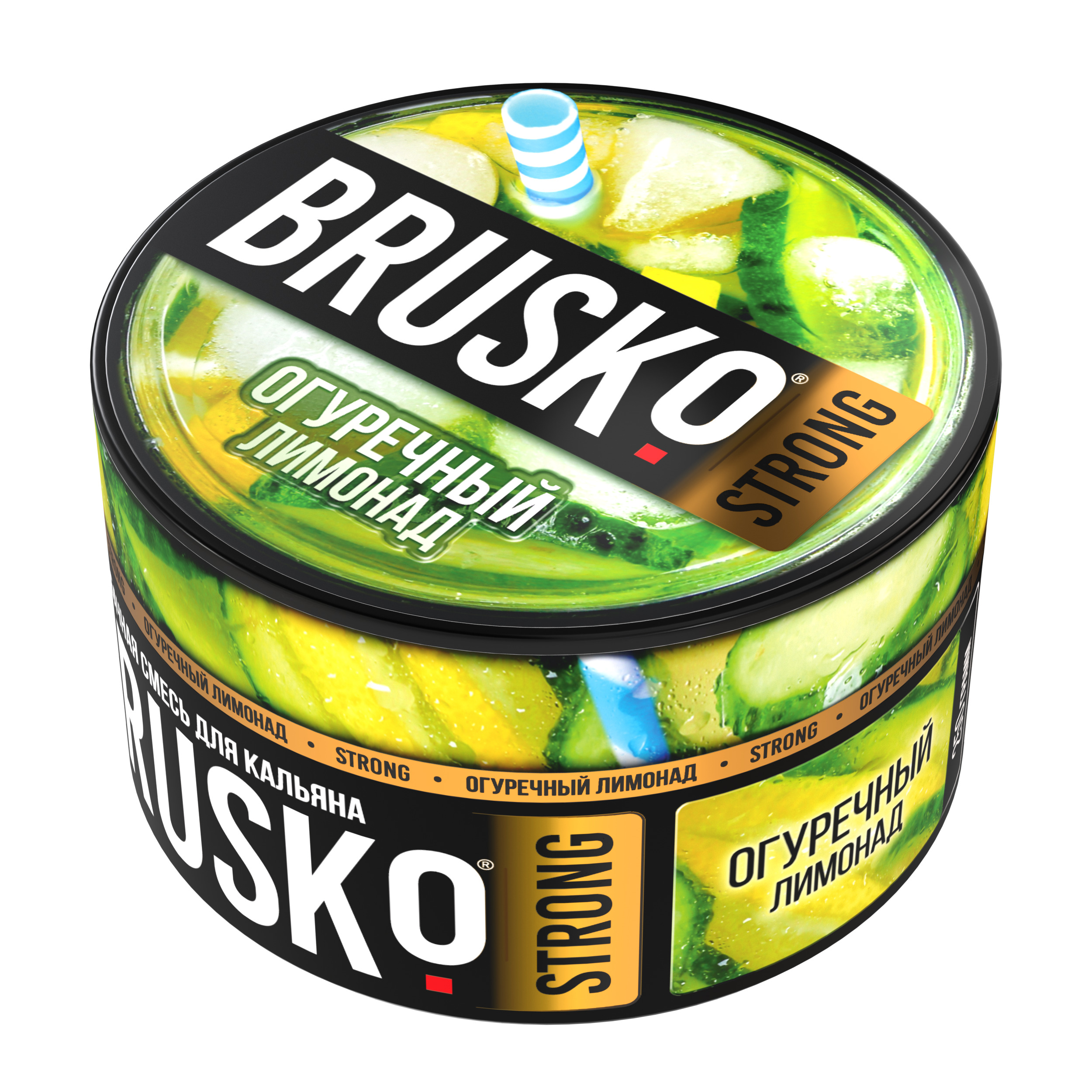 Бестабачная смесь для кальяна BRUSKO, 250 г, Огуречный лимонад, Strong (М)
