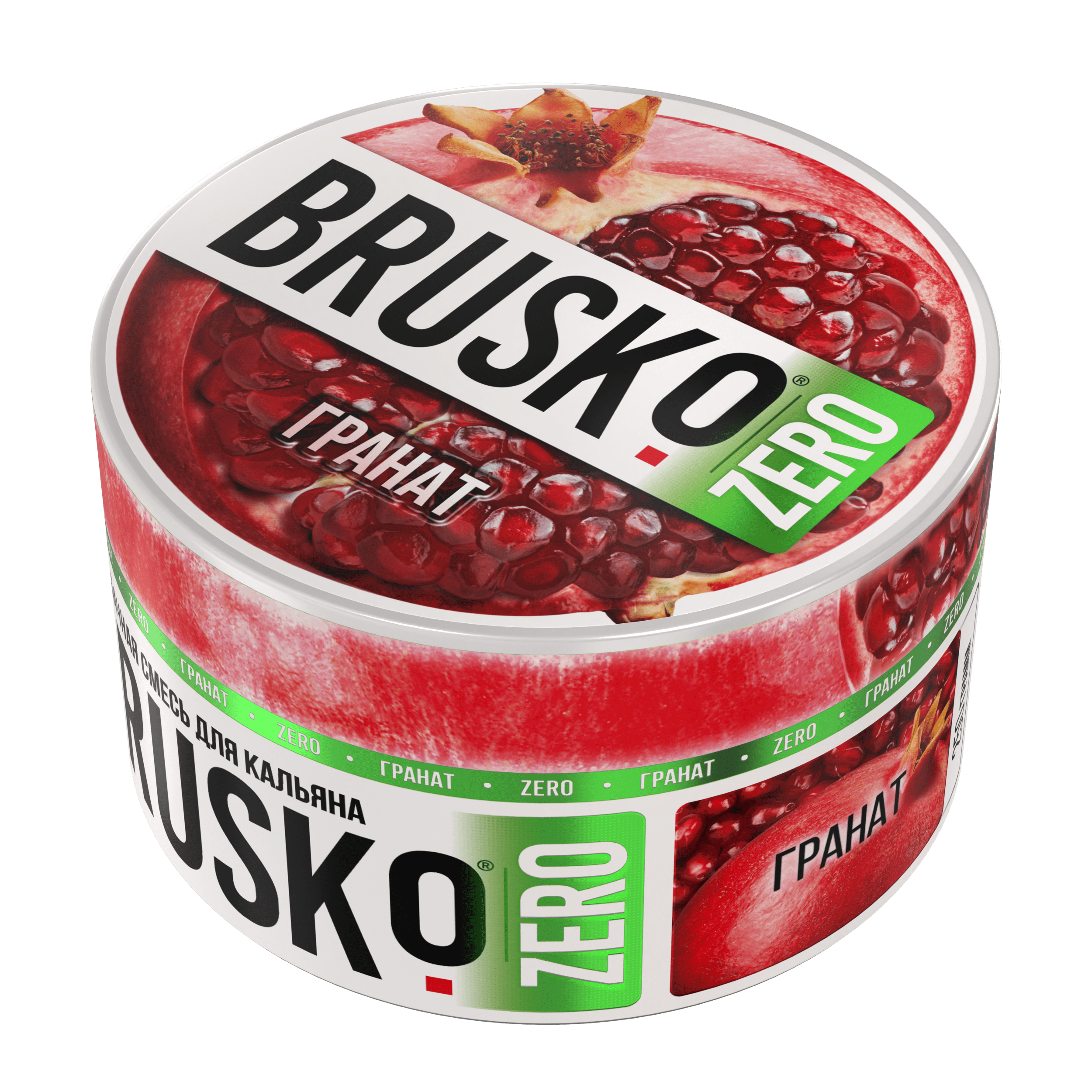 Бестабачная смесь для кальяна BRUSKO, 250 г, Гранат, Zero (М)