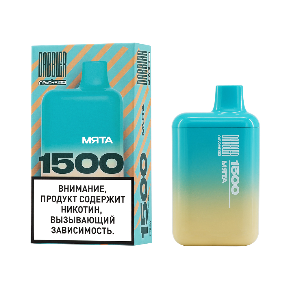 Одноразовая ЭС DABBLER 1500 с ароматом мяты, 20 мг/см3, 3 мл (М)