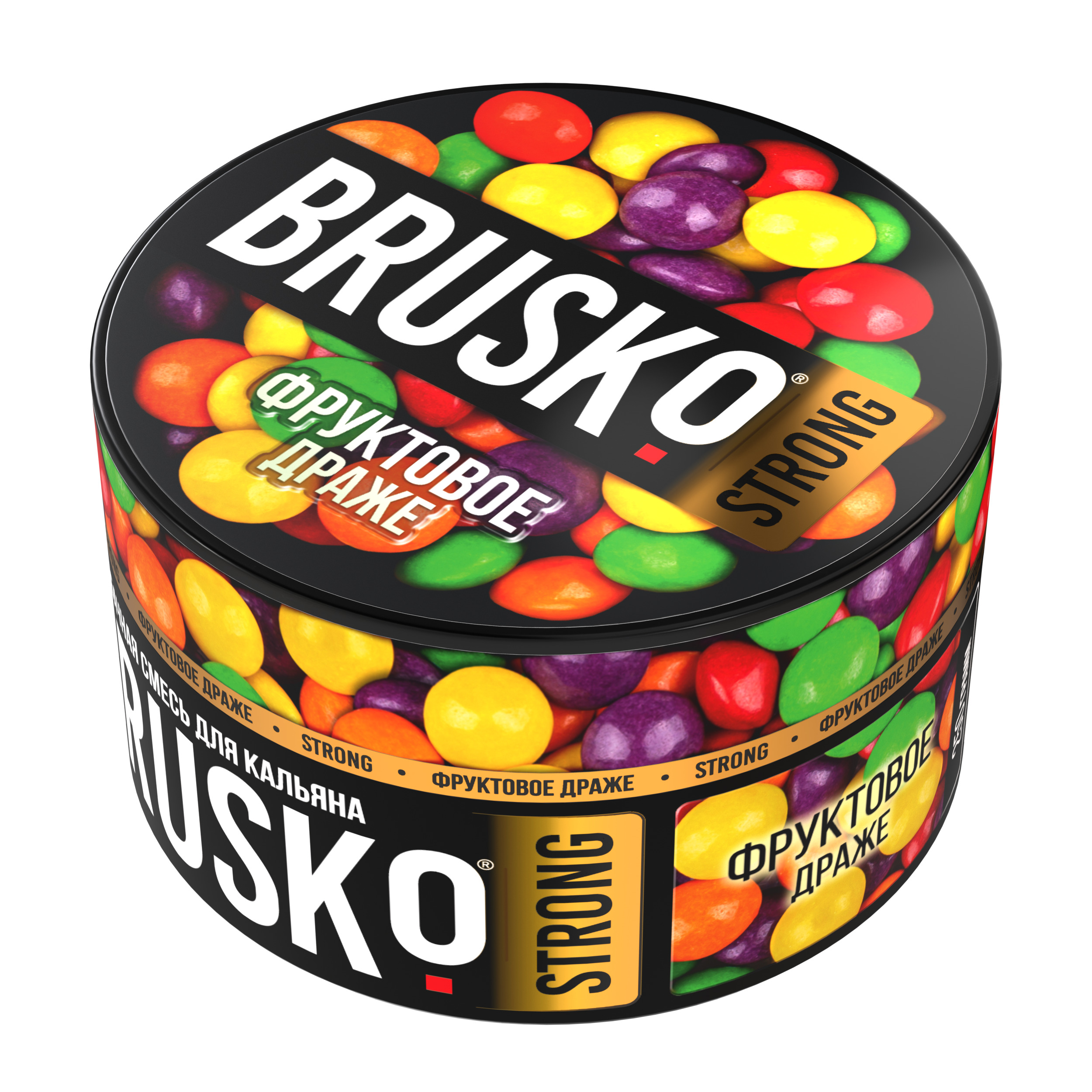 Бестабачная смесь для кальяна BRUSKO, 250 г, Фруктовое драже, Strong (М)