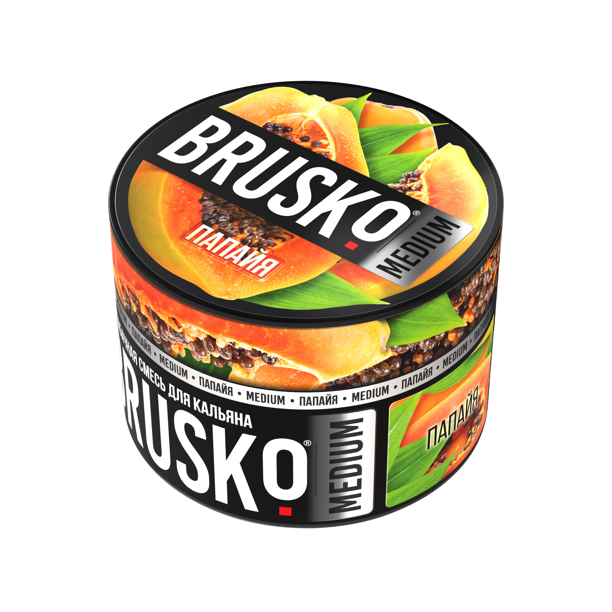 Бестабачная смесь для кальяна BRUSKO, 50 г, Папайя, Medium (М)