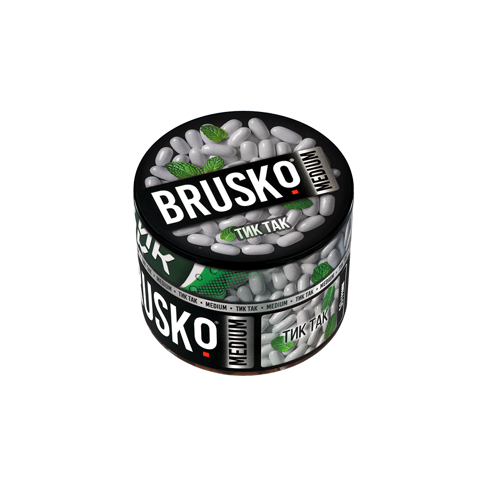 Бестабачная безникотиновая смесь для кальяна BRUSKO, 50 г, Тик Так