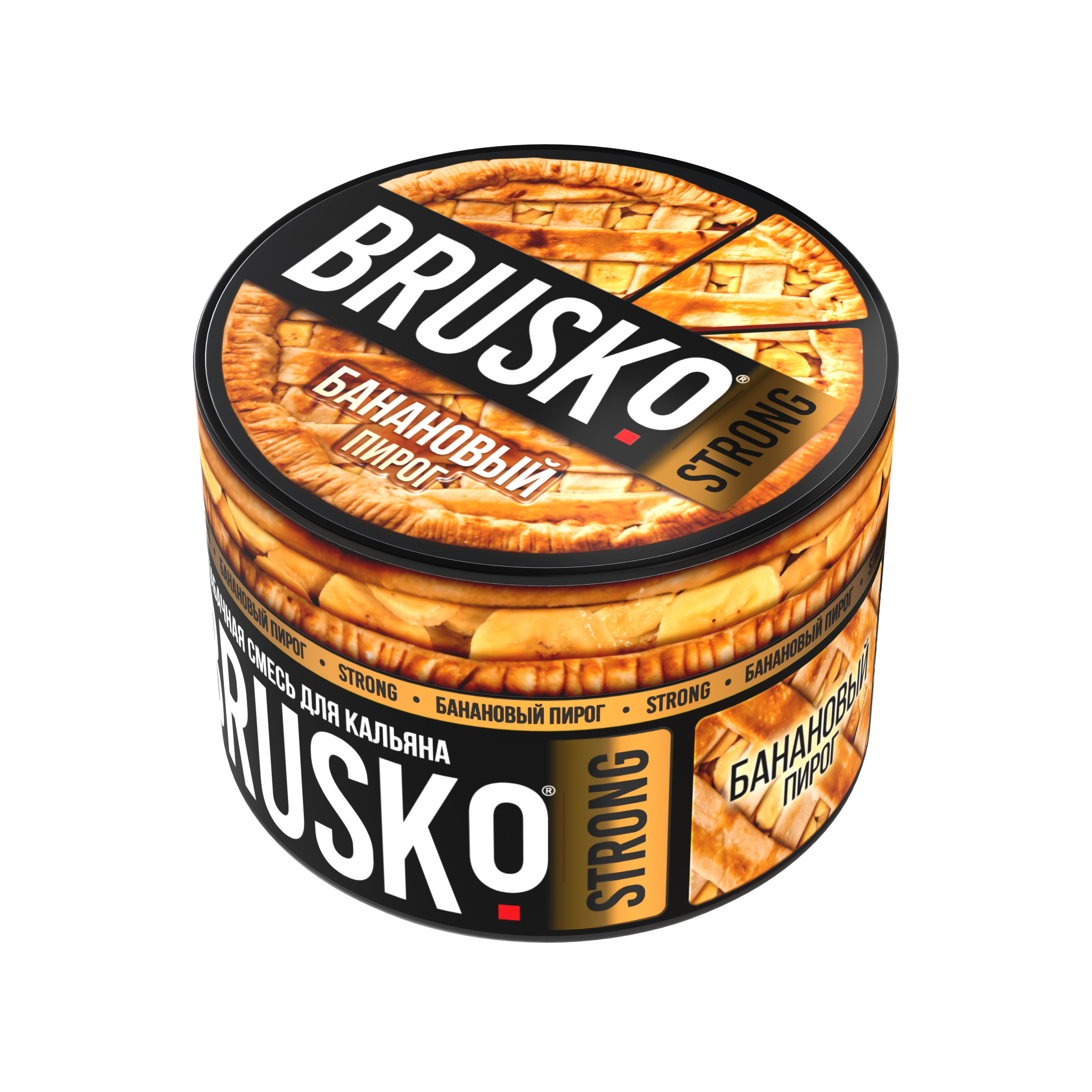 Бестабачная смесь для кальяна BRUSKO, 50 г, Банановый пирог, Strong (М)