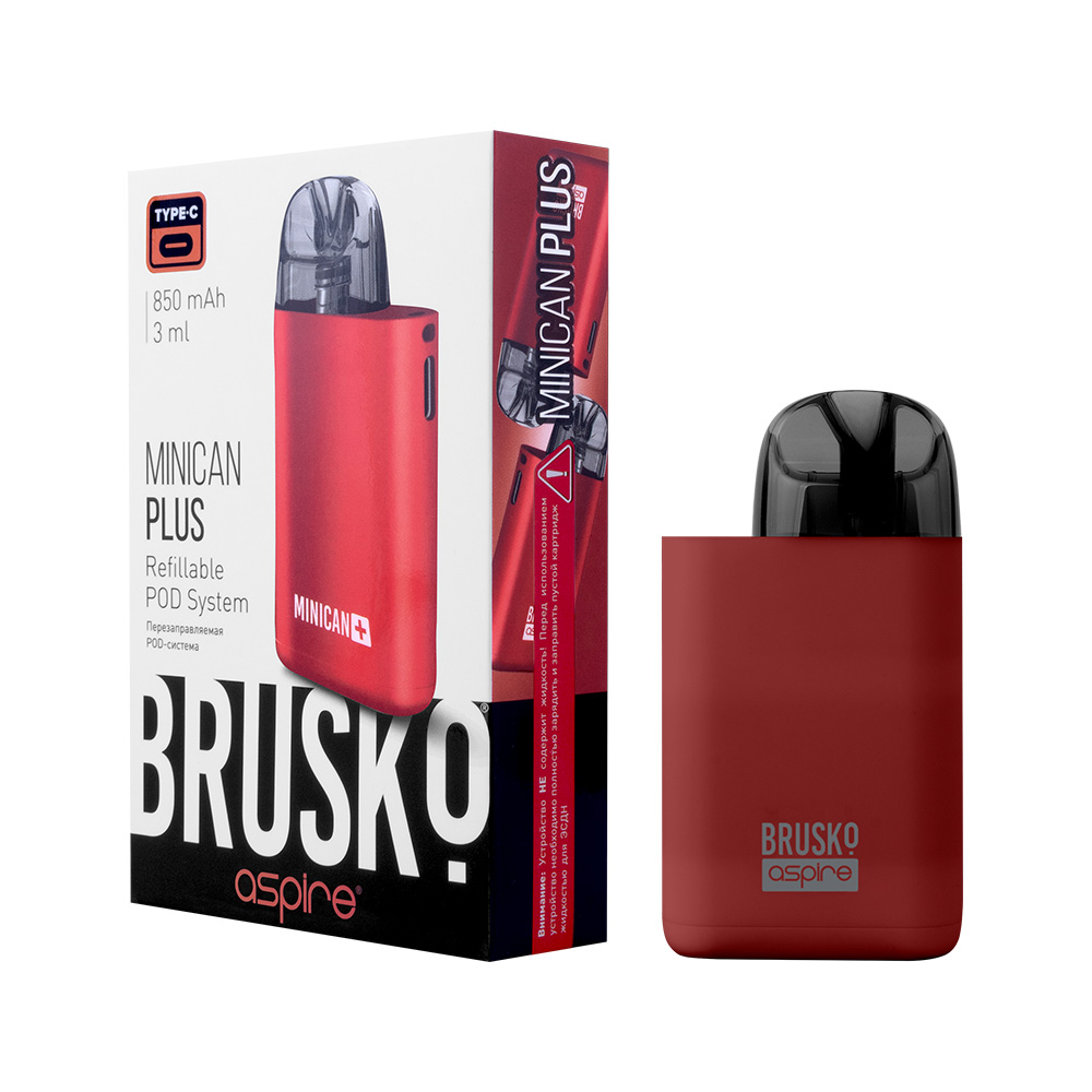 Многоразовая электронная система,  Модель BRUSKO MINICAN PLUS (красный)