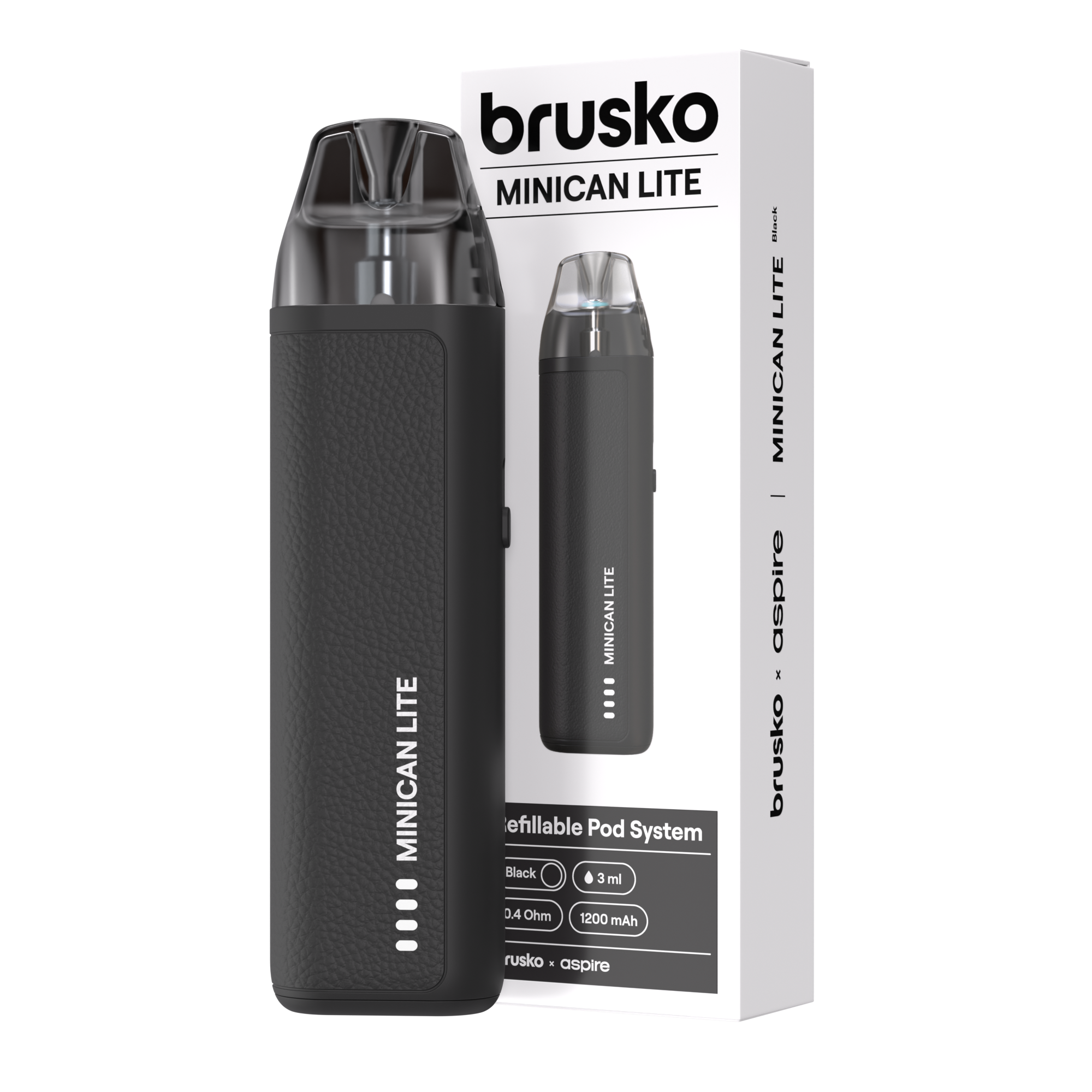 Многоразовая электронная система, (чёрный) Модель BRUSKO MINICAN LITE