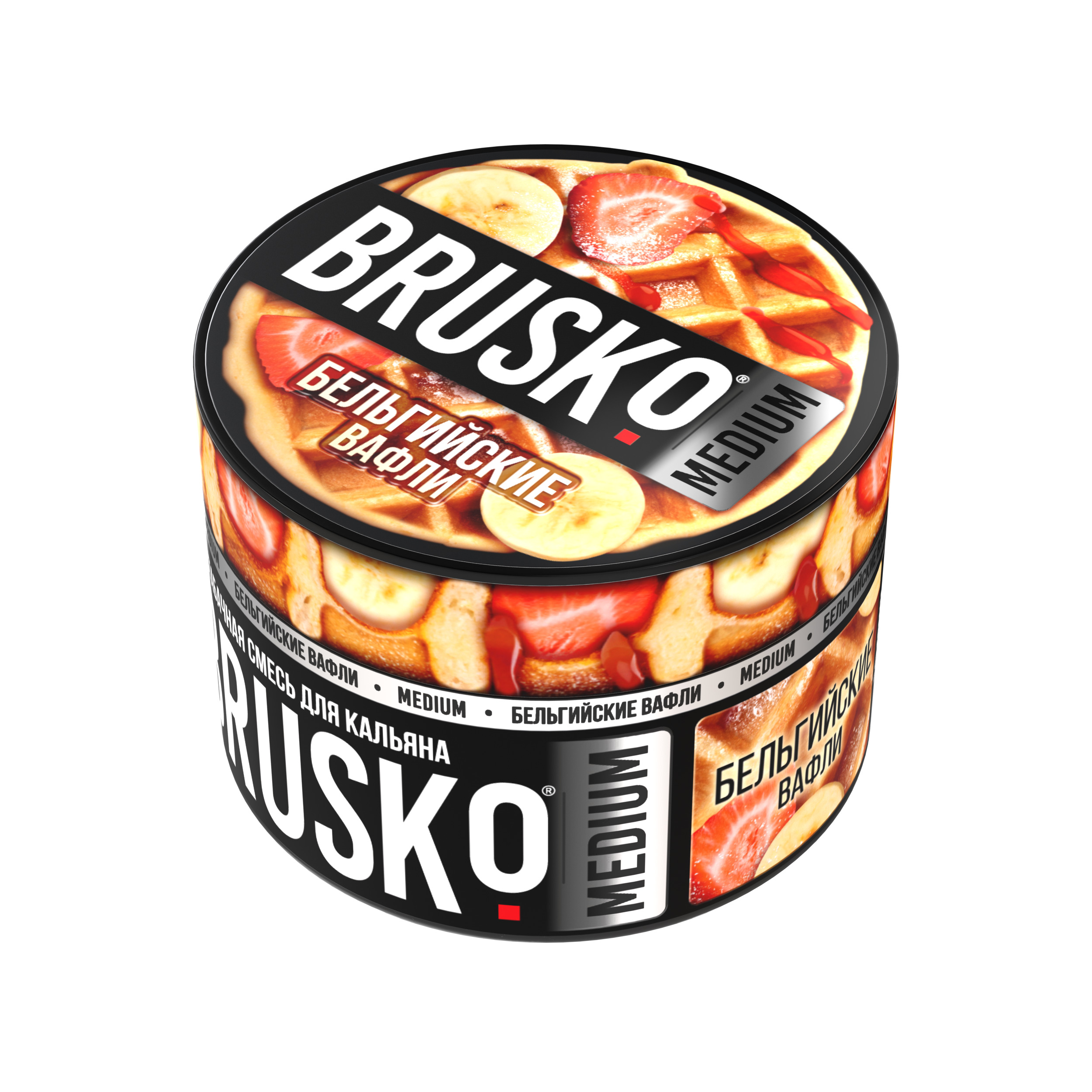 Бестабачная смесь для кальяна BRUSKO, 50 г, Бельгийские вафли, Medium (М)