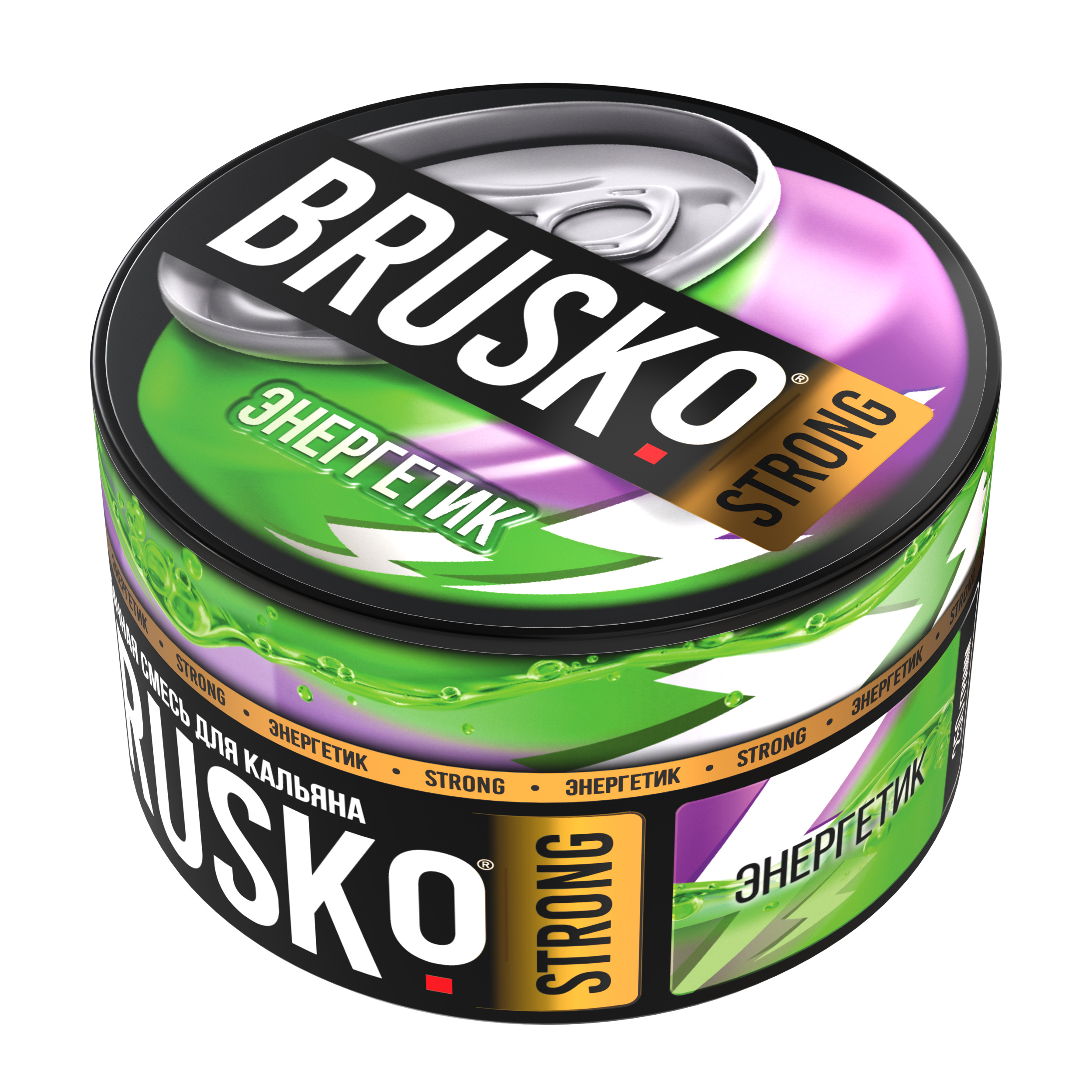 Бестабачная смесь для кальяна BRUSKO, 250 г, Энергетик, Strong (М)