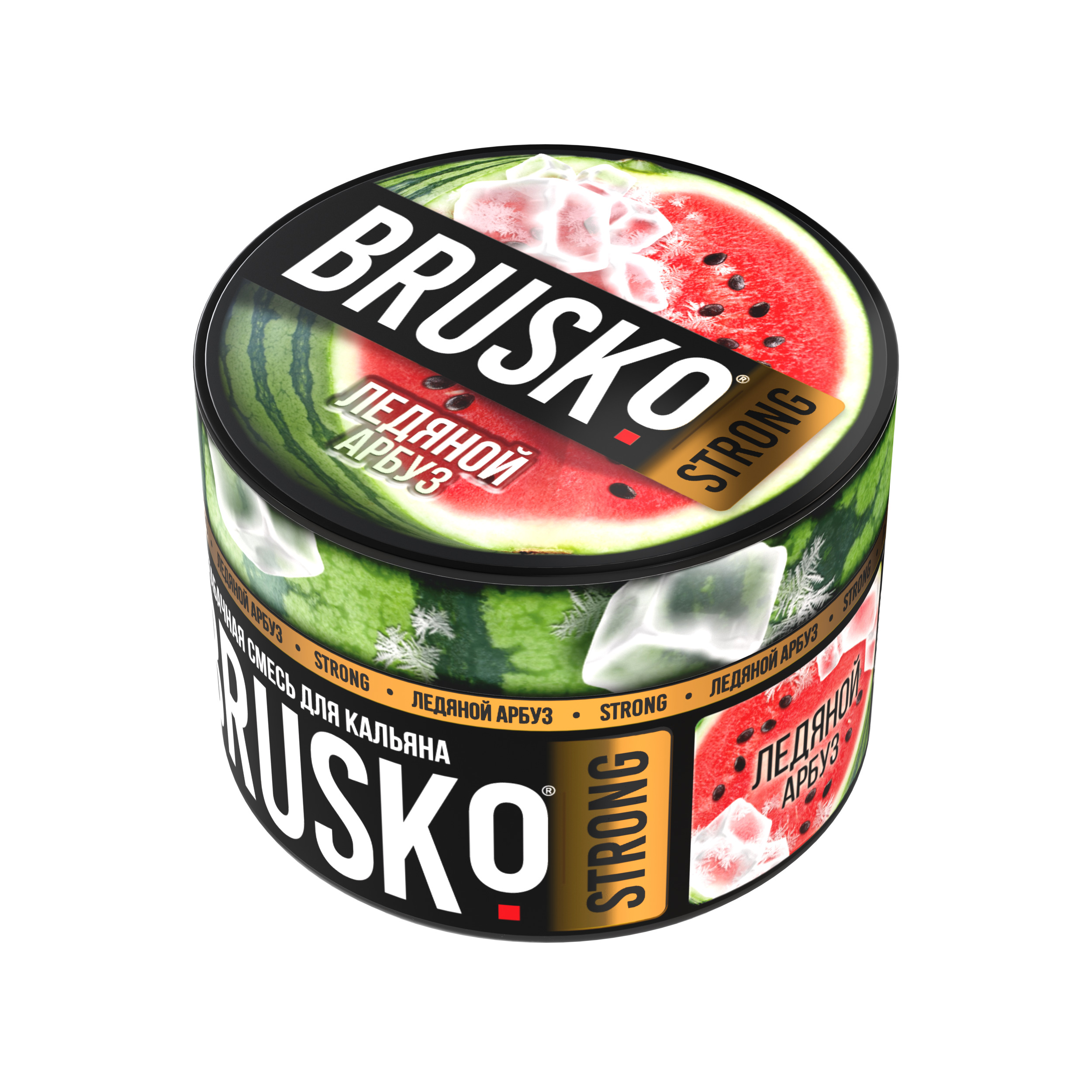 Бестабачная смесь для кальяна BRUSKO, 50 г, Ледяной арбуз, Strong (М)