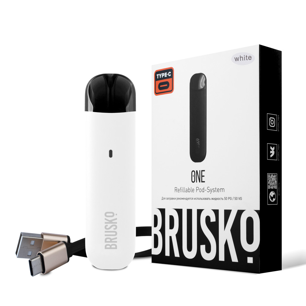 Многоразовая электронная система BRUSKO ONE белый