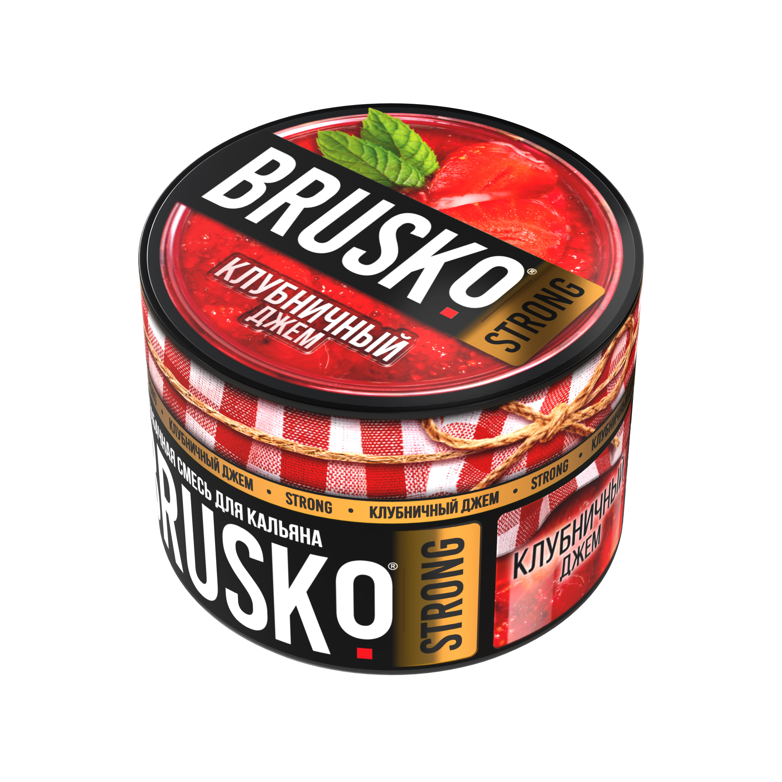 Бестабачная смесь для кальяна BRUSKO, 50 г, Клубничный джем, Strong (М)