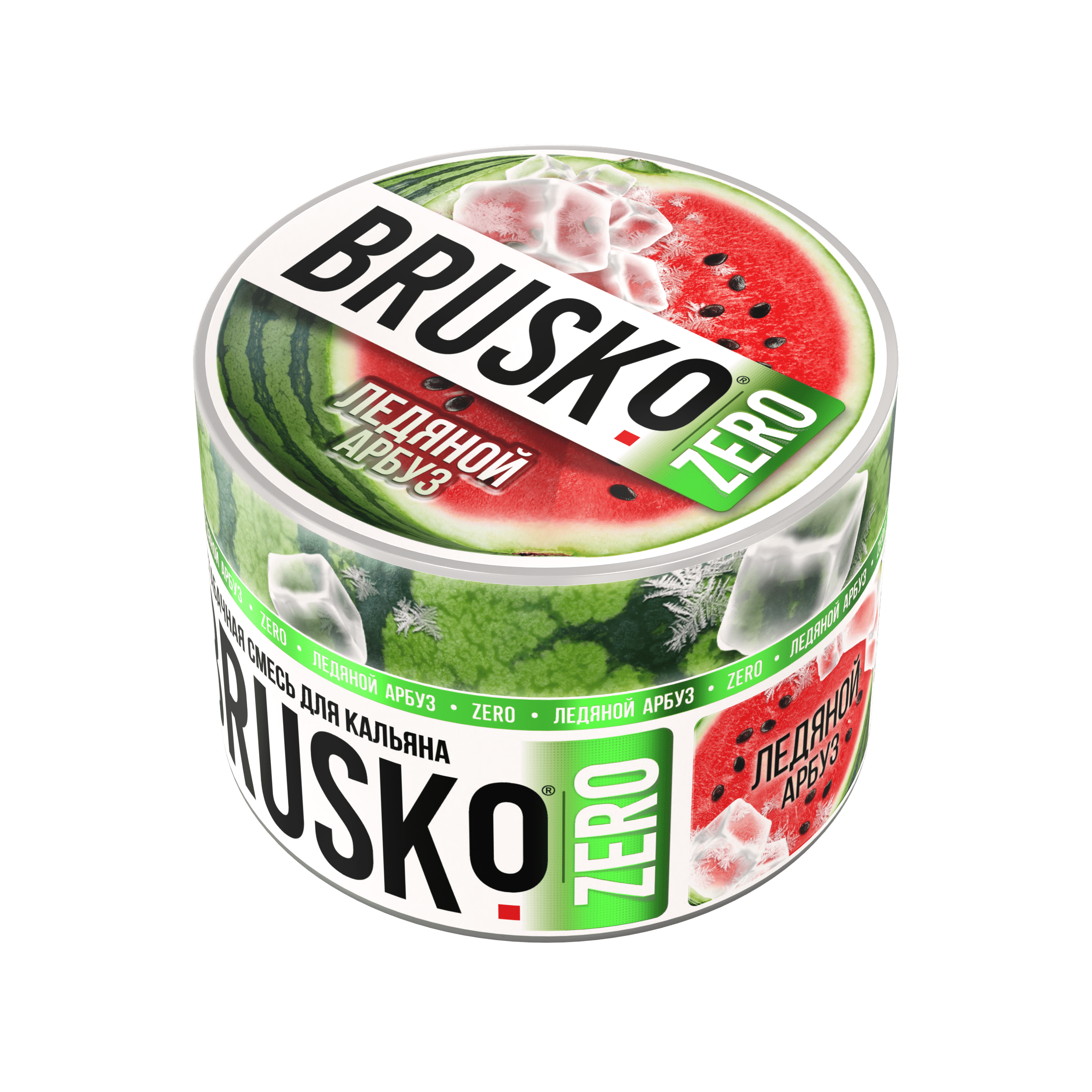 Бестабачная смесь для кальяна BRUSKO, 50 г, Ледяной арбуз, Zero (М)