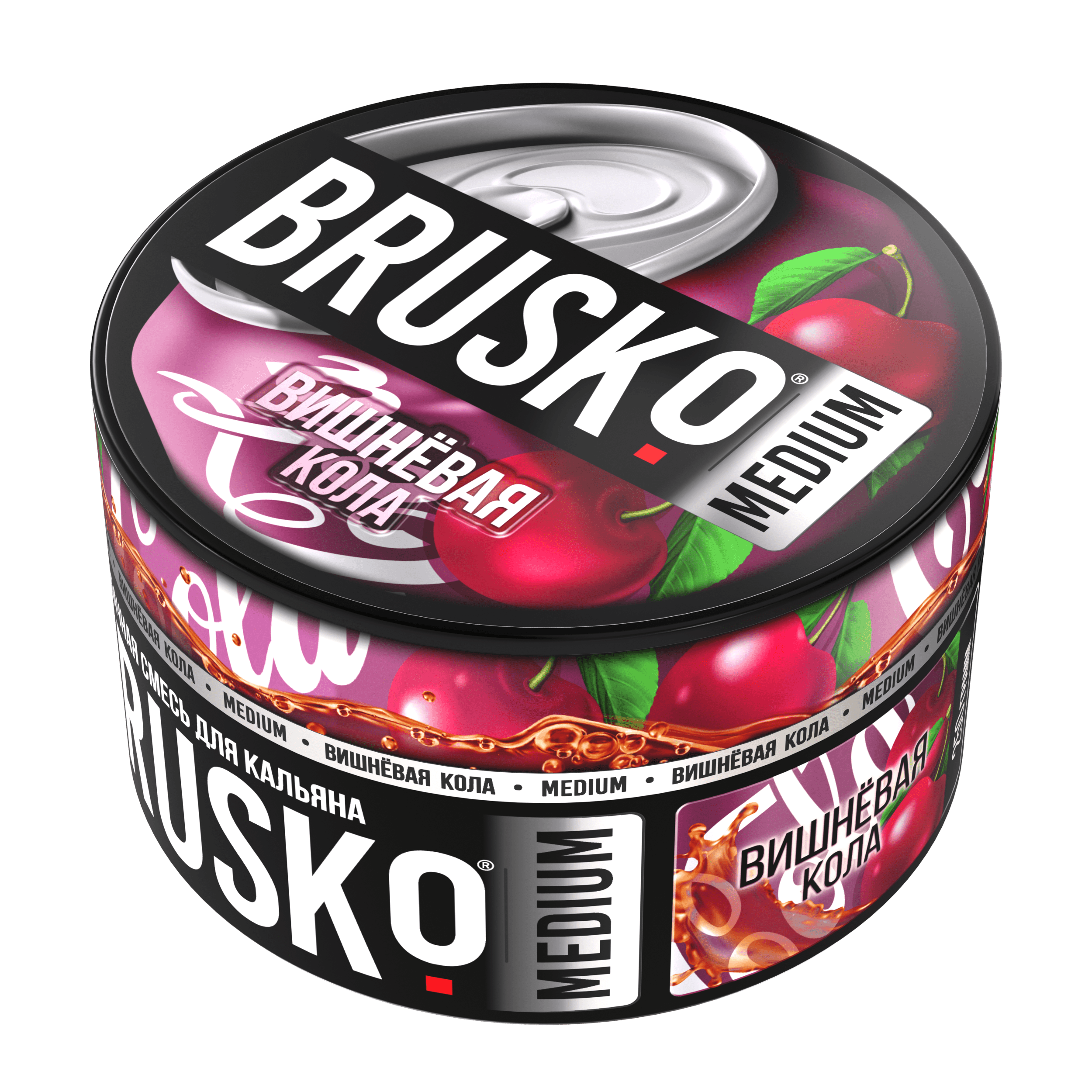 Бестабачная смесь для кальяна BRUSKO, 250 г, Вишнёвая кола, Medium (М)