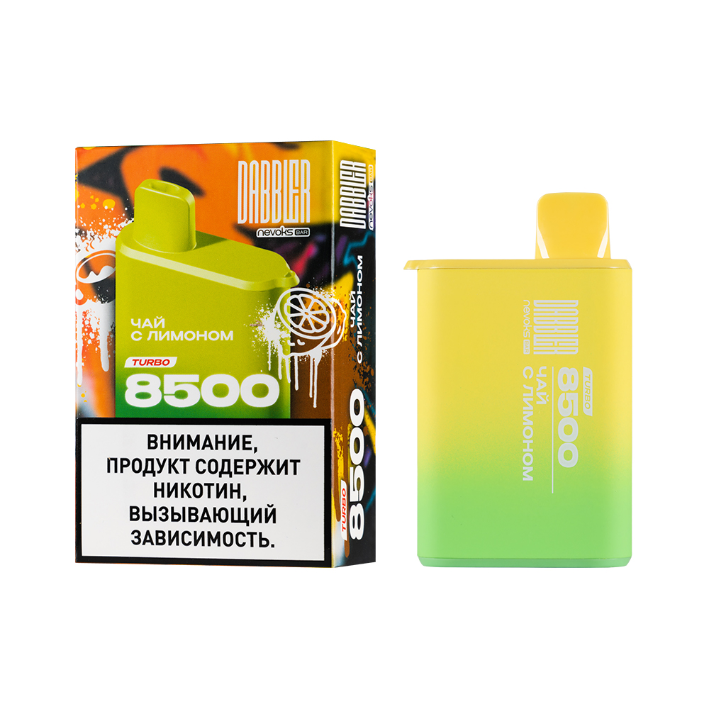 Одноразовая ЭС DABBLER TURBO 8500 с ароматом чая с лимоном, 20 мг/см3, 8,5 мл (М)