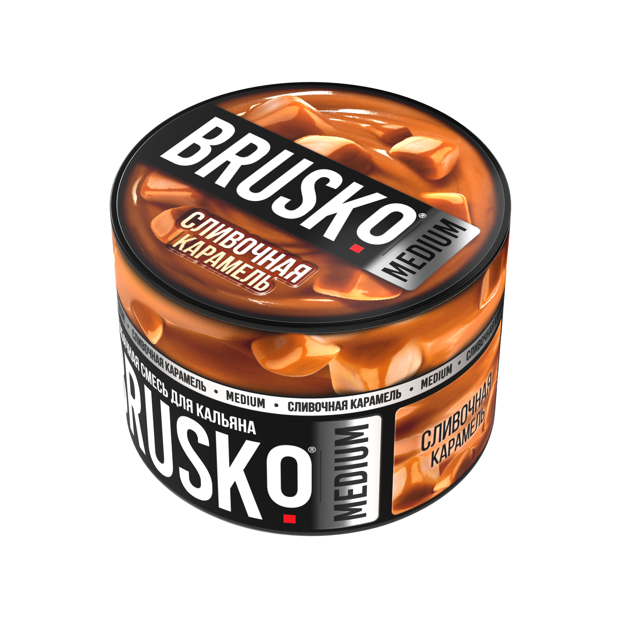 Бестабачная смесь для кальяна BRUSKO, 50 г, Сливочная карамель, Medium (М)