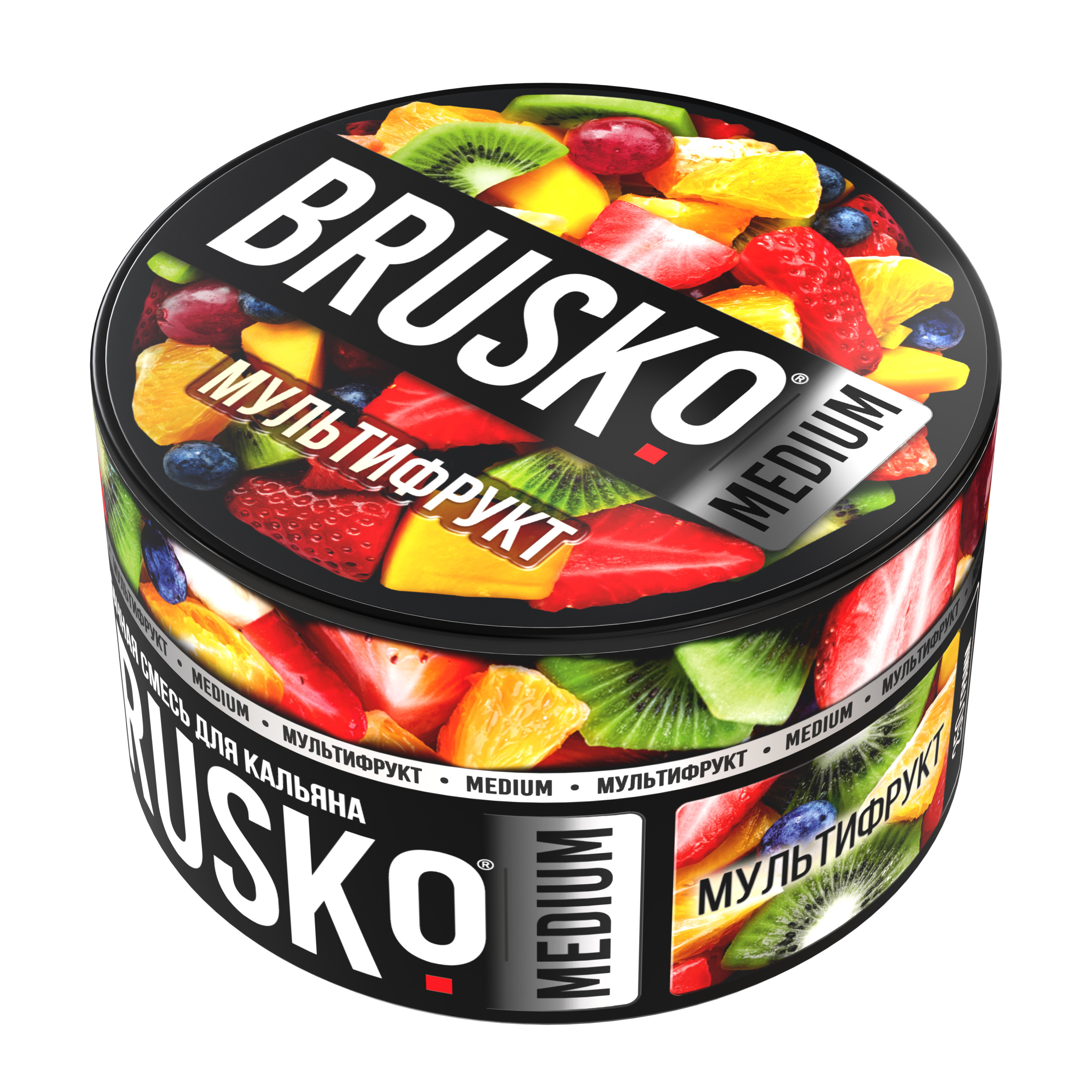 Бестабачная смесь для кальяна BRUSKO, 250 г, Мультифрукт, Medium (М)