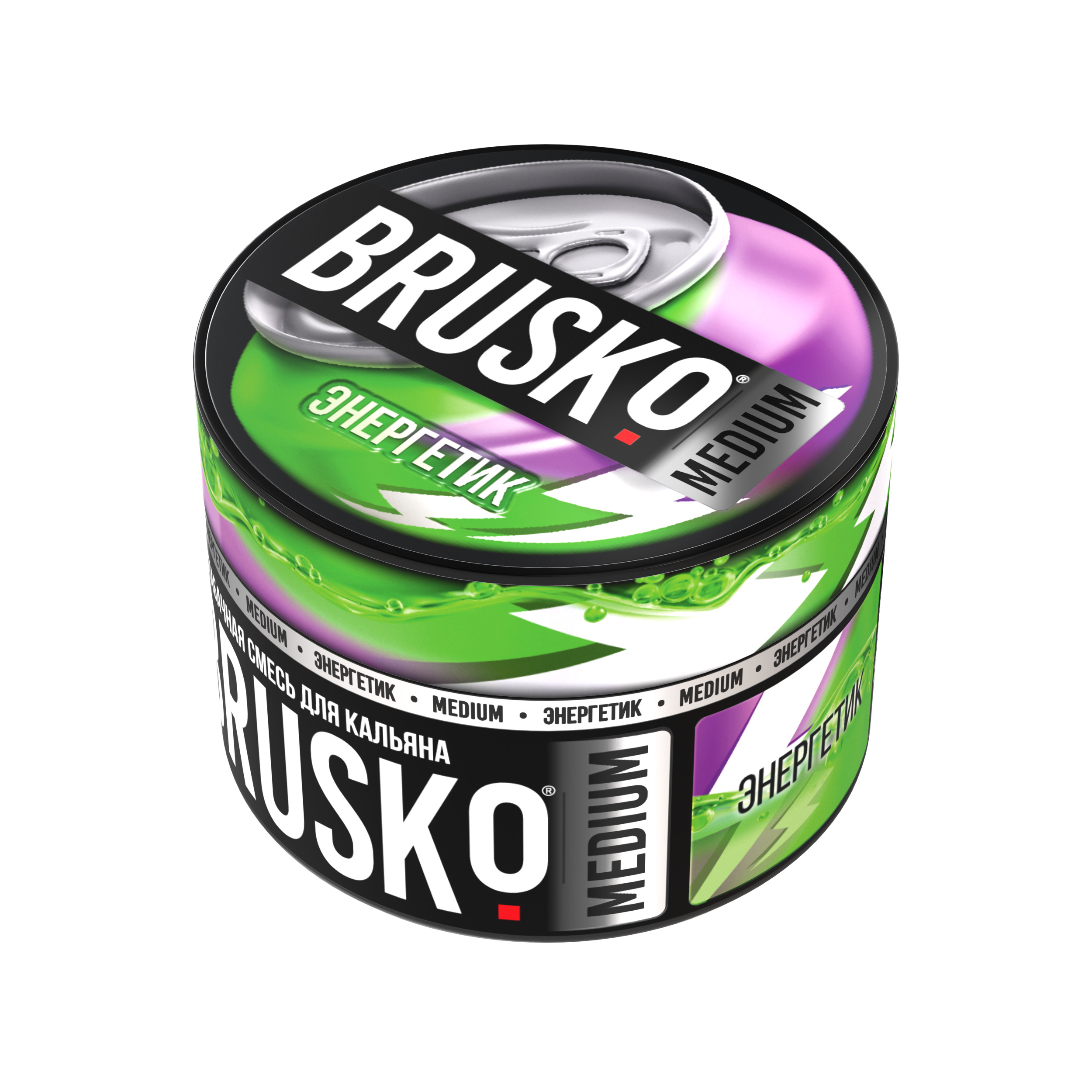 Бестабачная смесь для кальяна BRUSKO, 50 г, Энергетик, Medium (М)