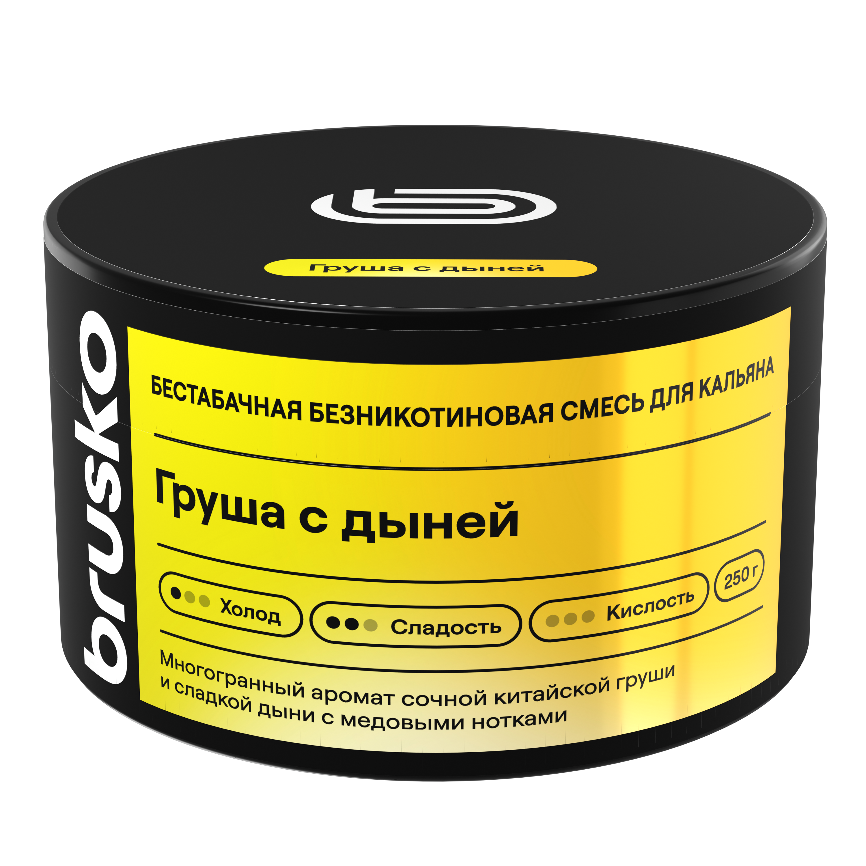 Бестабачная безникотиновая смесь для кальяна BRUSKO, 250 г, Груша с дыней