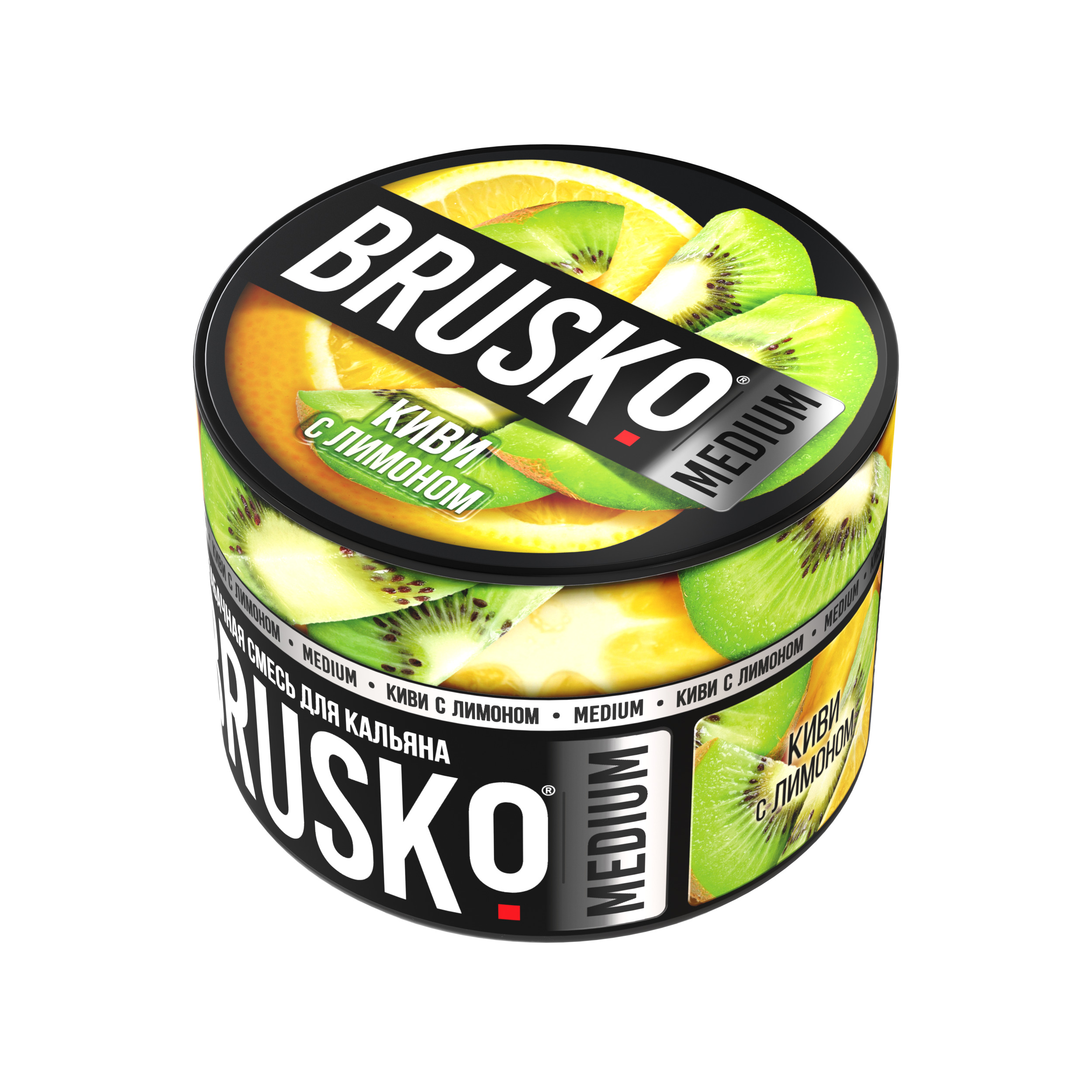 Бестабачная смесь для кальяна BRUSKO, 50 г, Киви с лимоном, Medium (М)