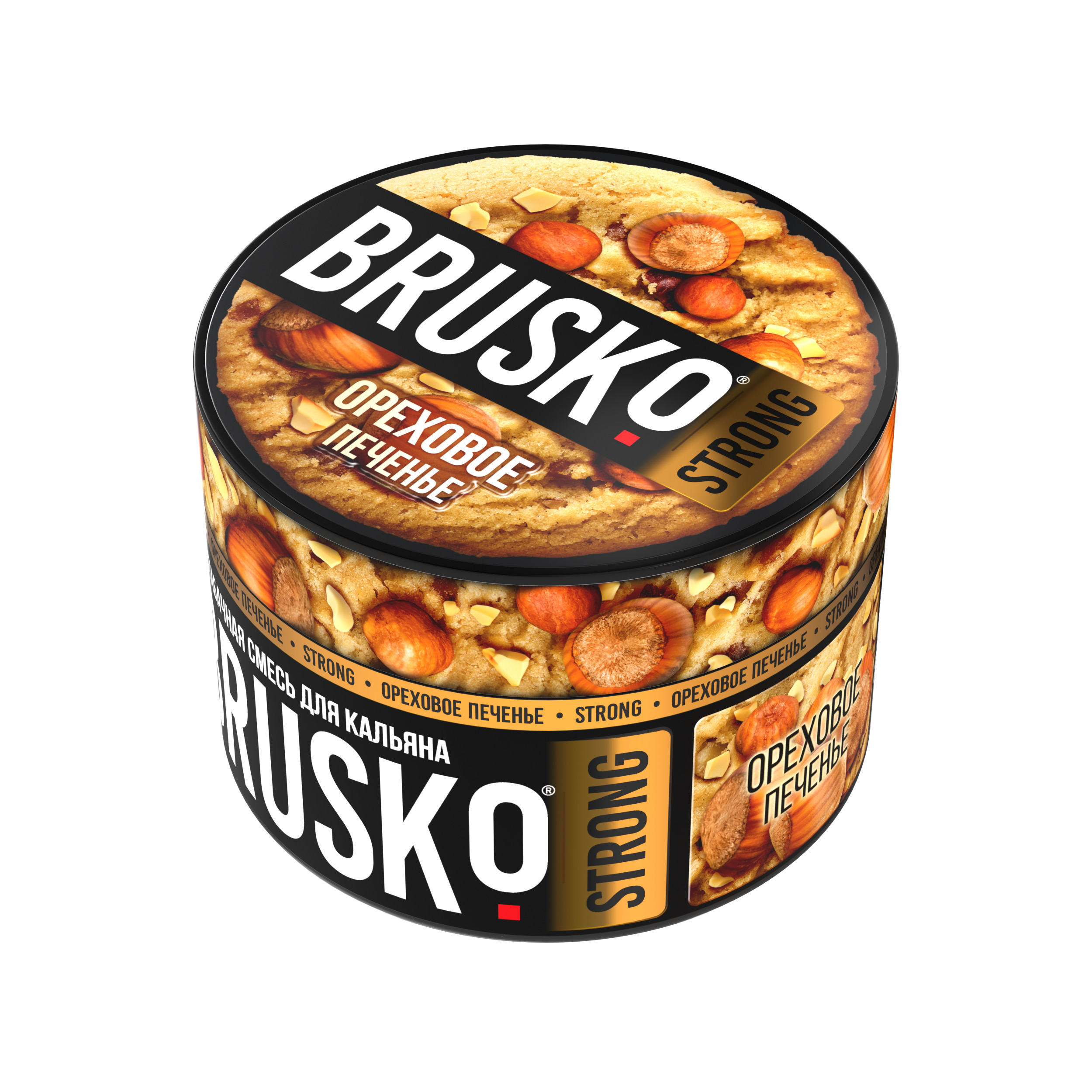 Бестабачная смесь для кальяна BRUSKO, 50 г, Ореховое печенье, Strong (М)