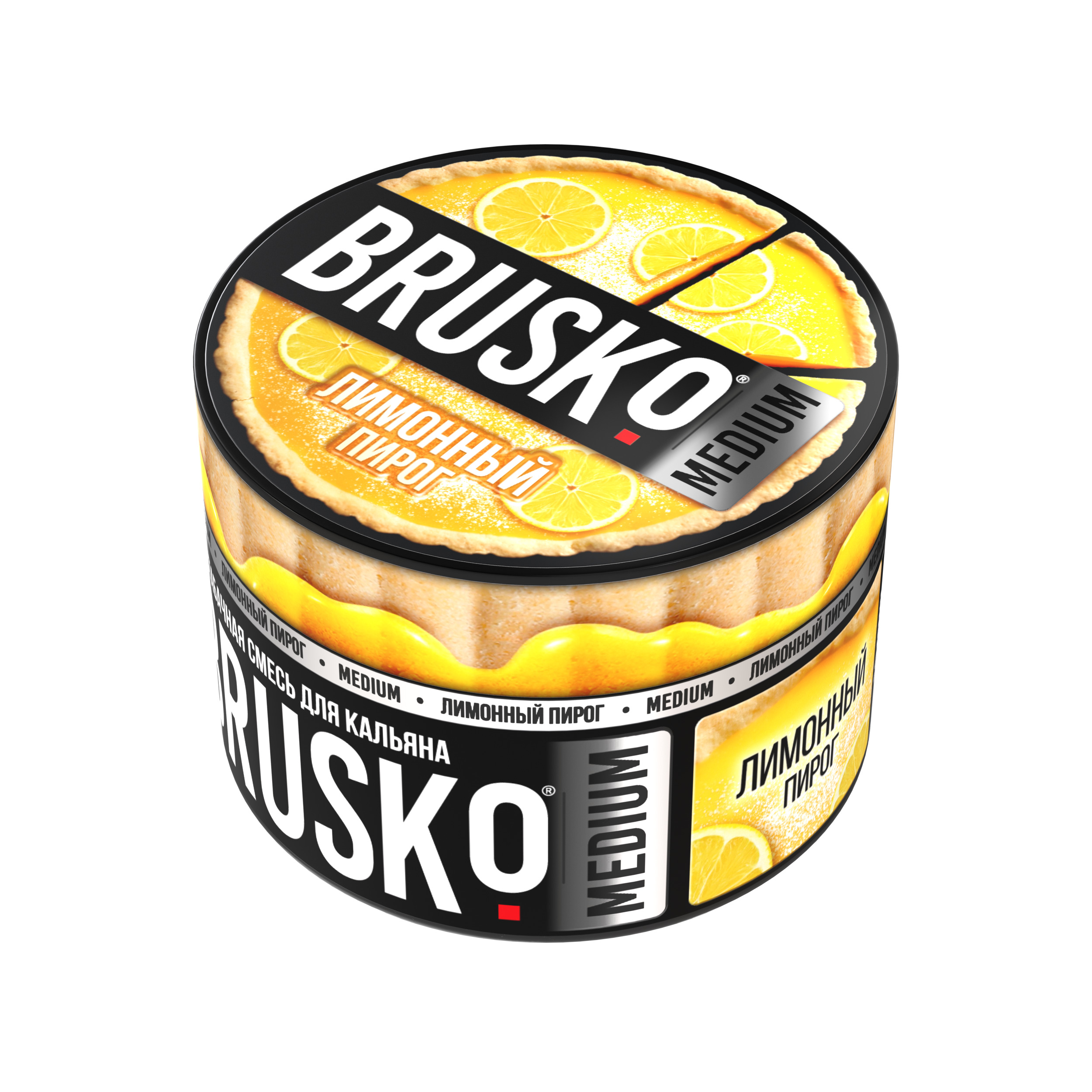 Бестабачная смесь для кальяна BRUSKO, 50 г, Лимонный пирог, Medium (М)