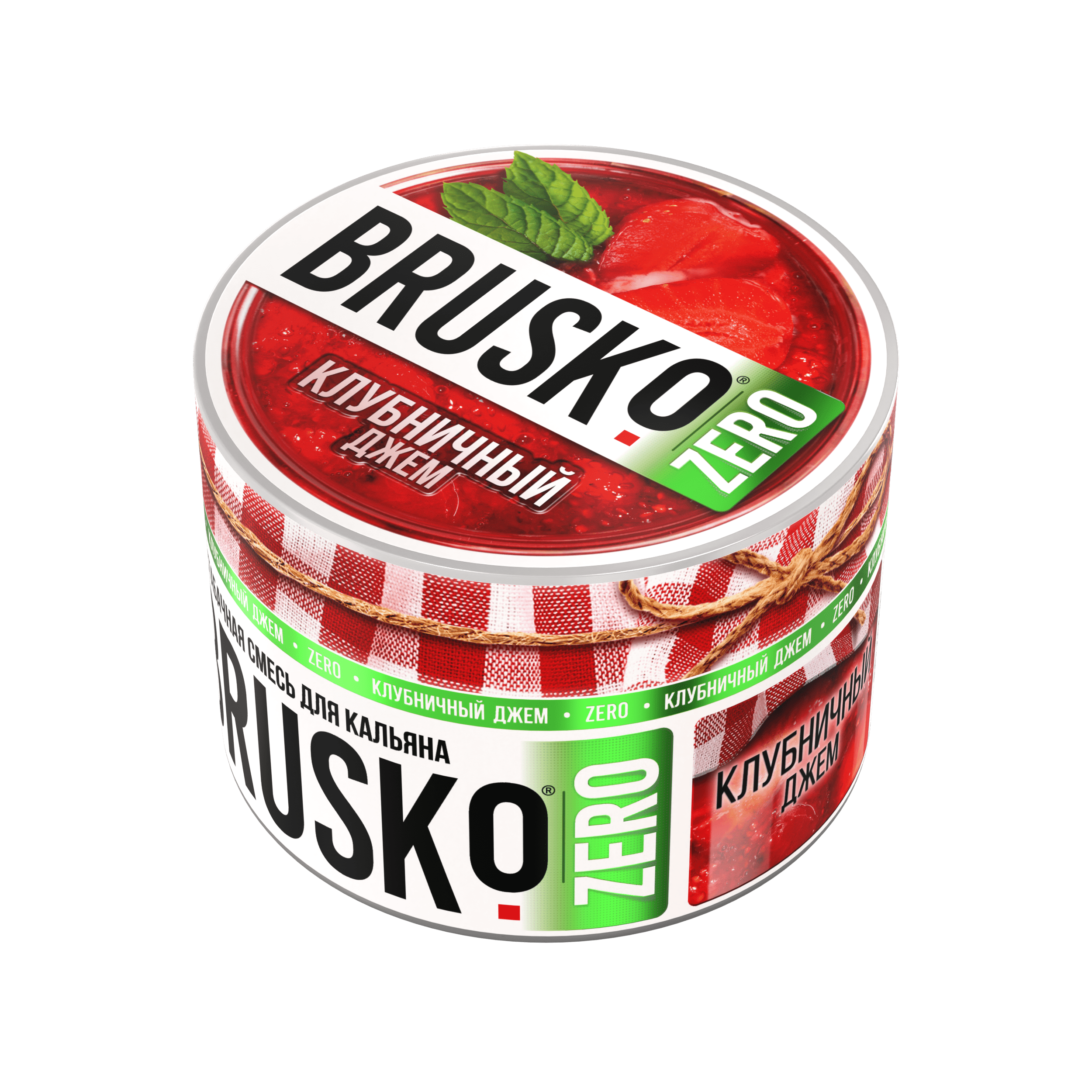 Бестабачная смесь для кальяна BRUSKO, 50 г, Клубничный джем, Zero (М)