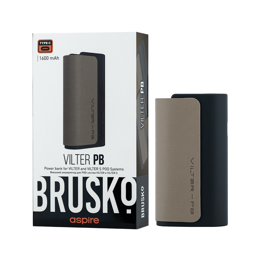 Аккумулятор для электронной системы, Модель BRUSKO Vilter Power Bank (Серый песок)