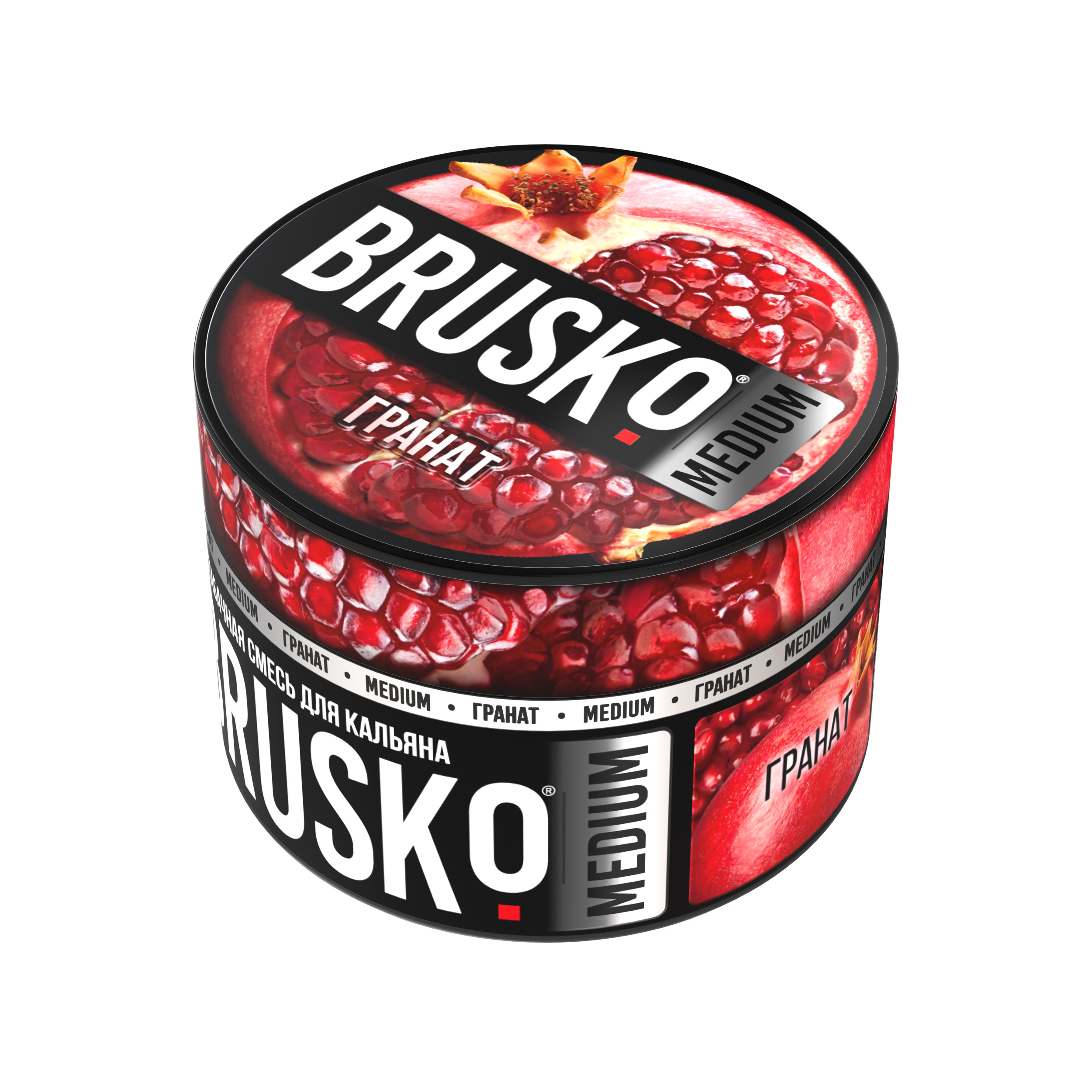 Бестабачная смесь для кальяна BRUSKO, 50 г, Гранат, Medium (М)