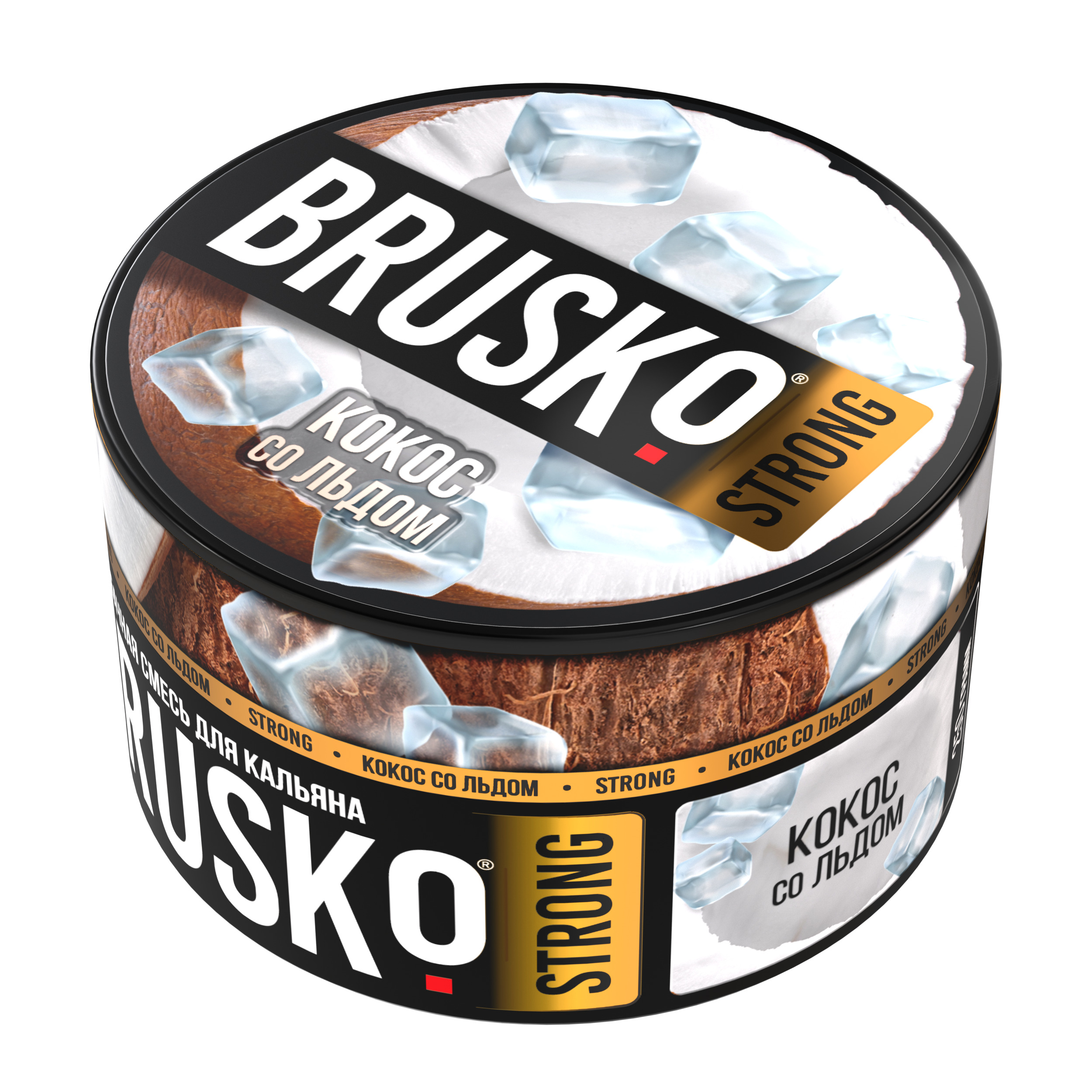 Бестабачная смесь для кальяна BRUSKO, 250 г, Кокос со льдом, Strong (М)
