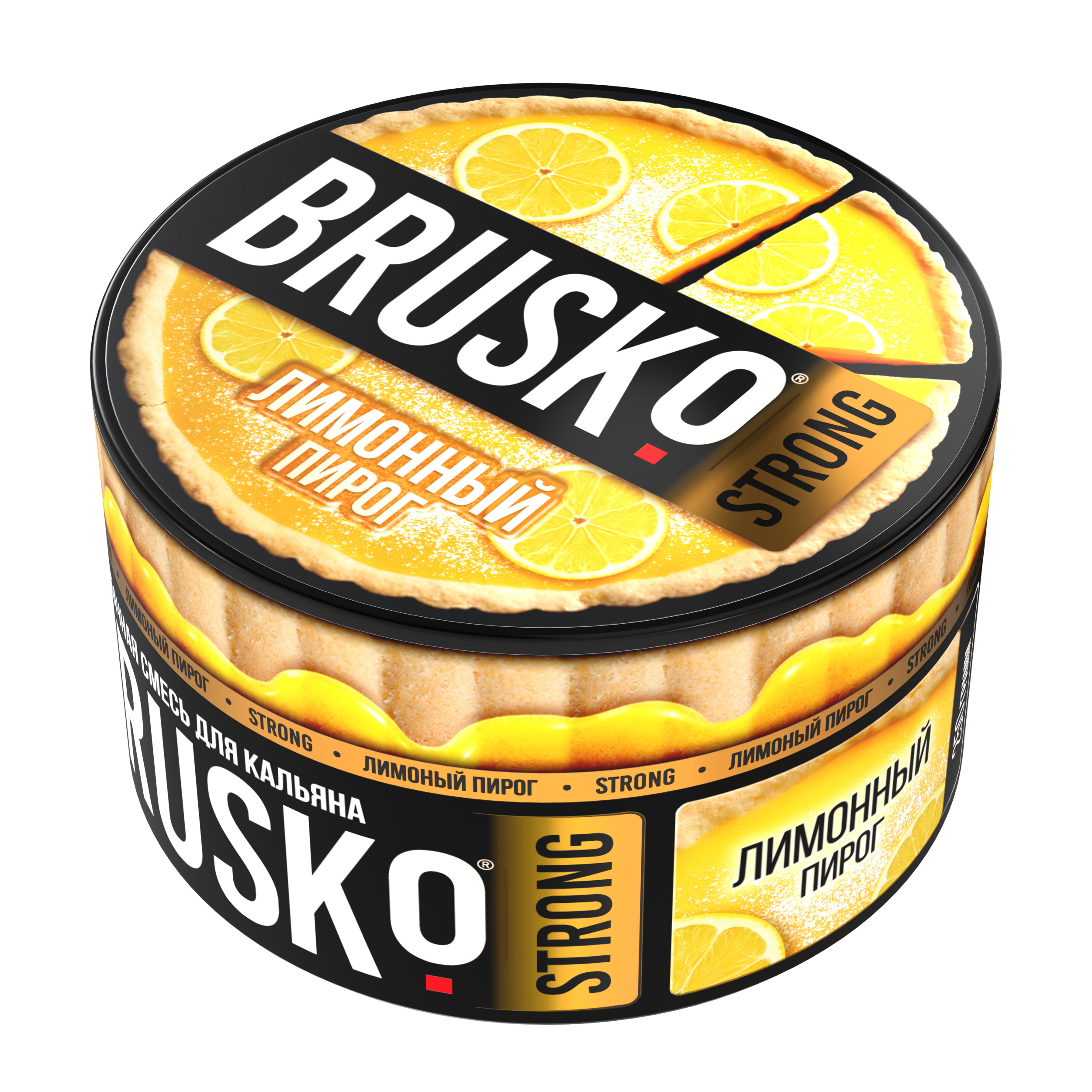 Бестабачная смесь для кальяна BRUSKO, 250 г, Лимонный пирог, Strong (М)