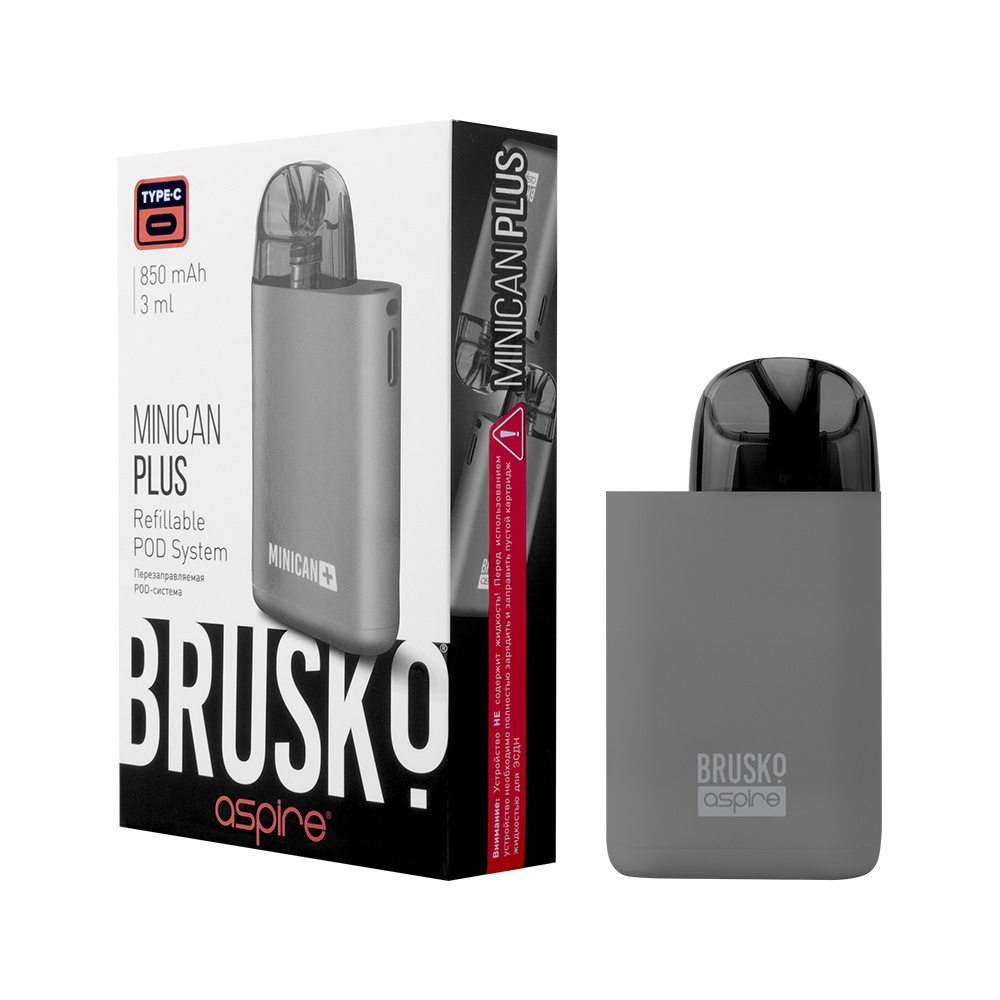 Многоразовая электронная система,  Модель BRUSKO MINICAN PLUS (серый)