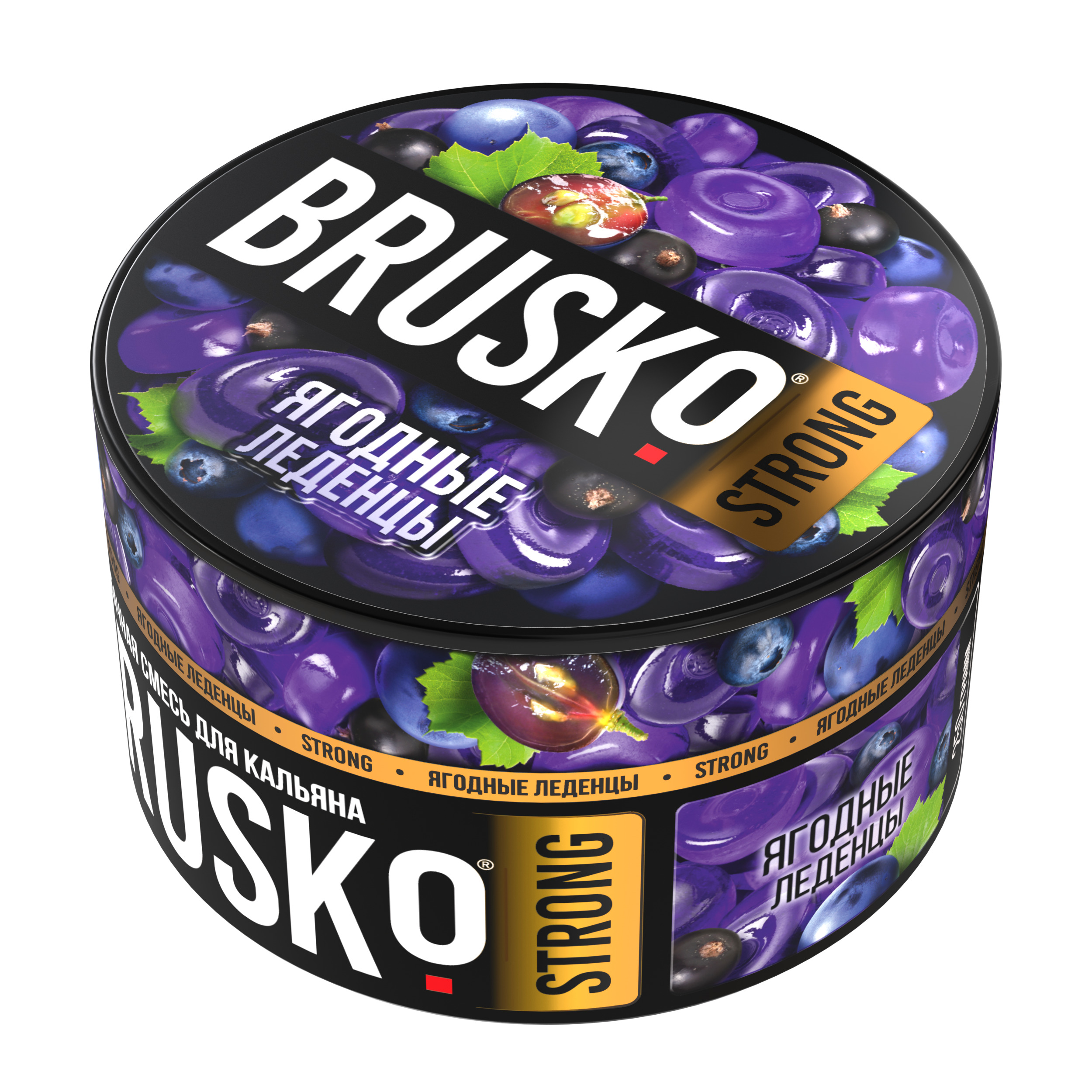Бестабачная смесь для кальяна BRUSKO, 250 г, Ягодные леденцы, Strong (М)